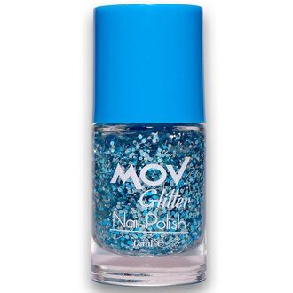 Mov Glitter Mavi Beyaz Oje No:05