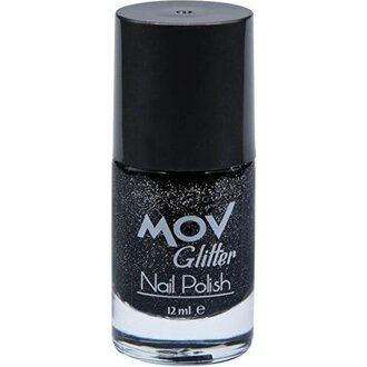 Mov Glitter Siyah Oje No:03