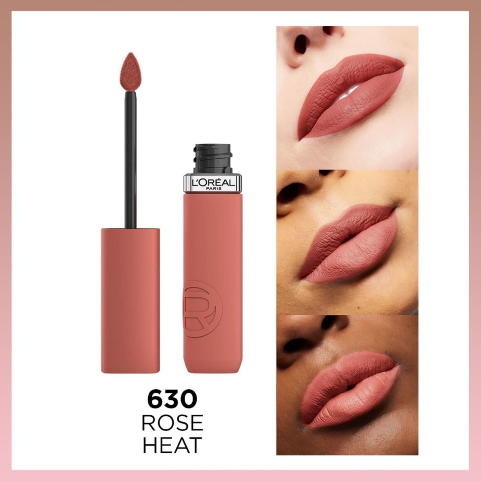 L'Oréal Paris Infaillible Matte Resistance Likit Mat Ruj - 630 Rose Heat - Görsel 2