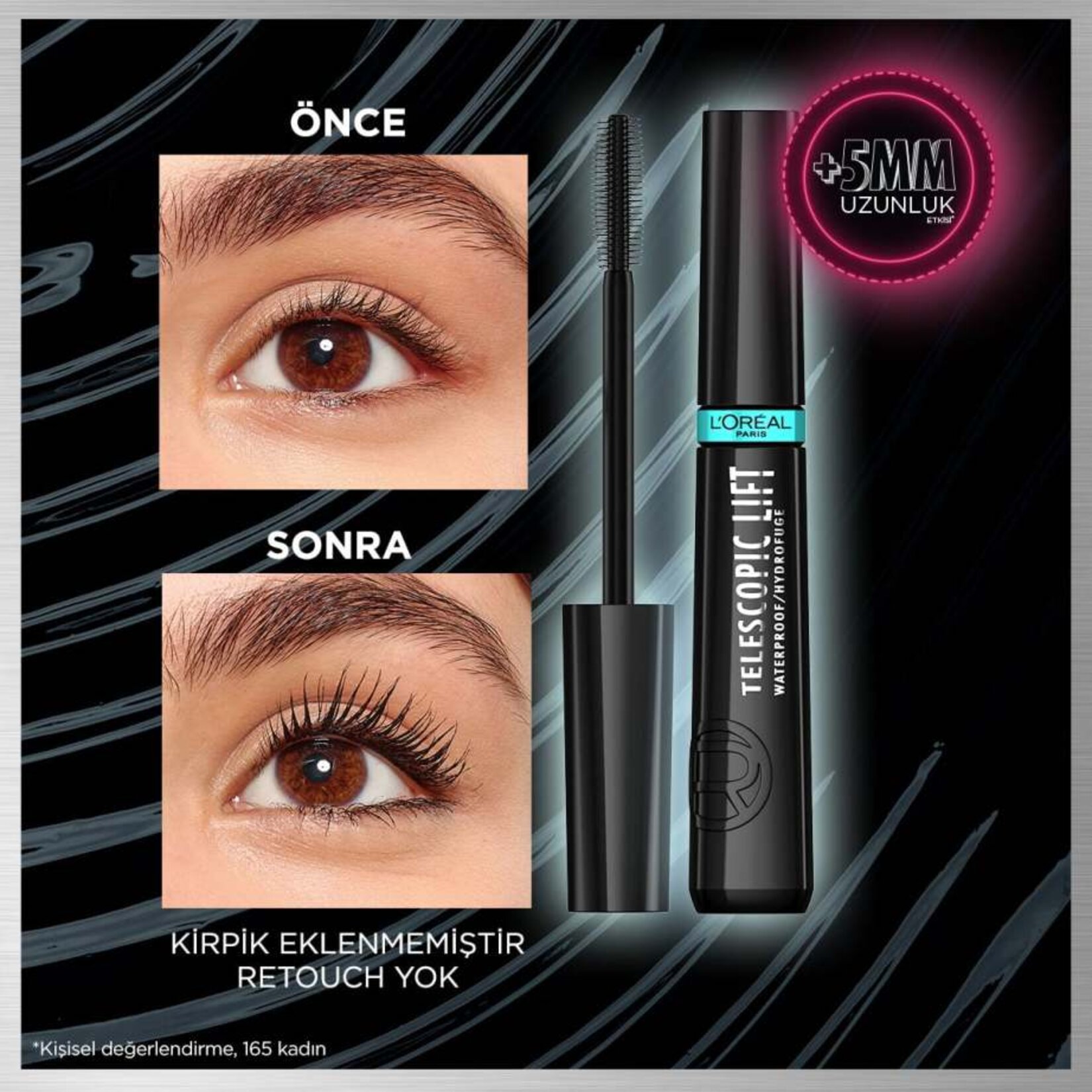 L'Oréal Paris Telescopic Lift Suya Dayanıklı Maskara - Görsel 5