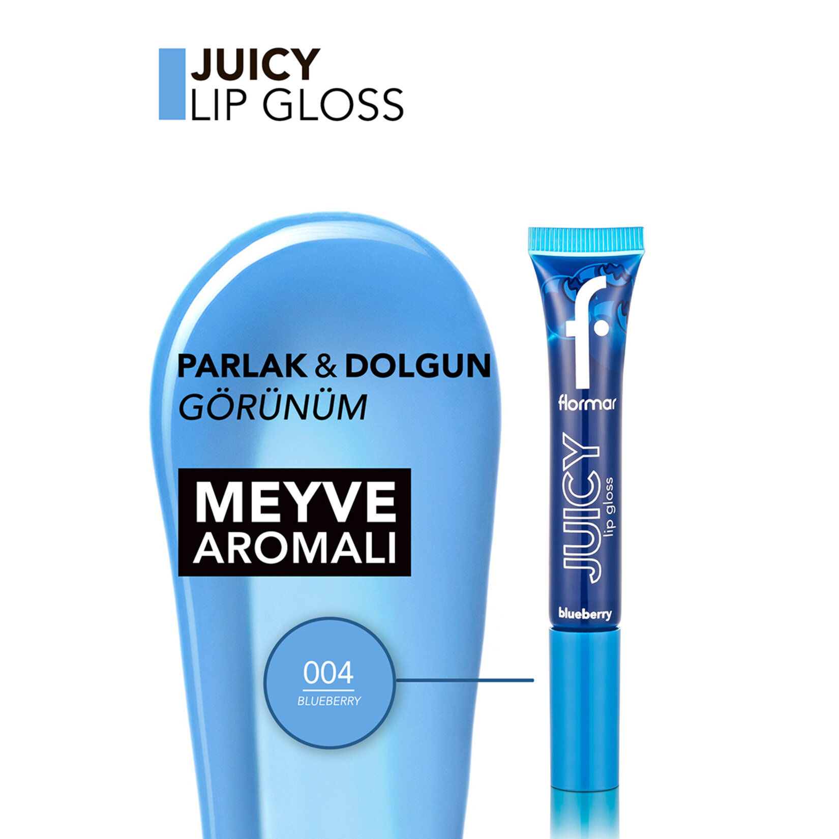 Flormar Juicy Lip Gloss Lgs-004 Blueberry - Görsel 5