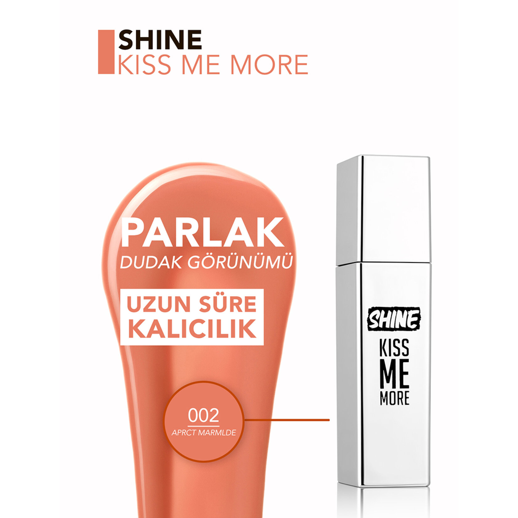 Flormar Shine Kiss Me More Lls-002 Aprct Marmelade - Görsel 4