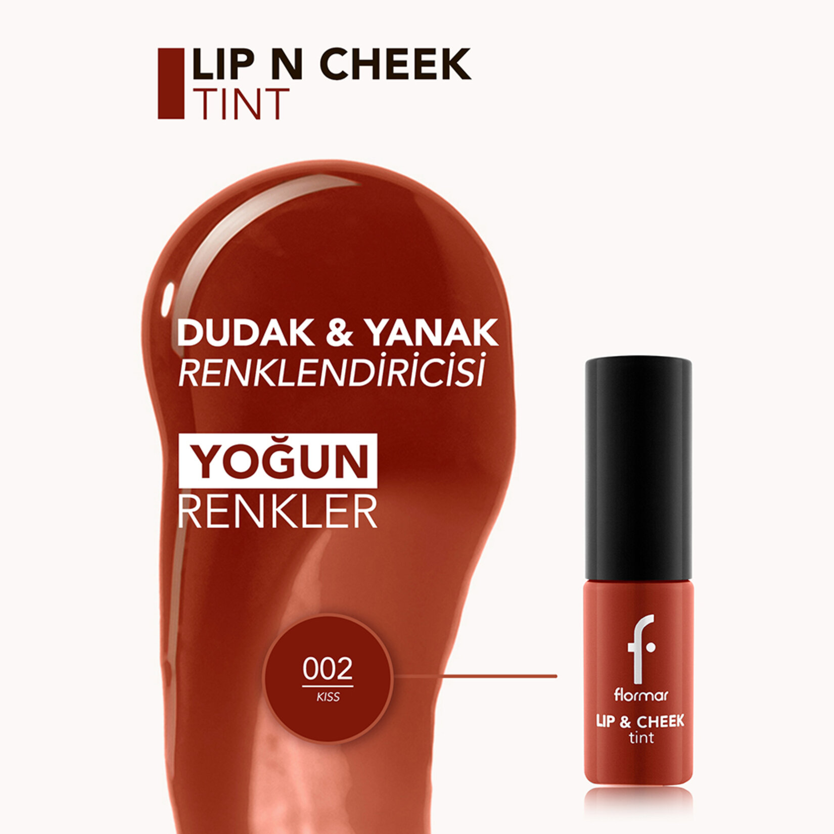 Flormar Lip & Cheek Tint Lct New 002 Kiss - Görsel 5