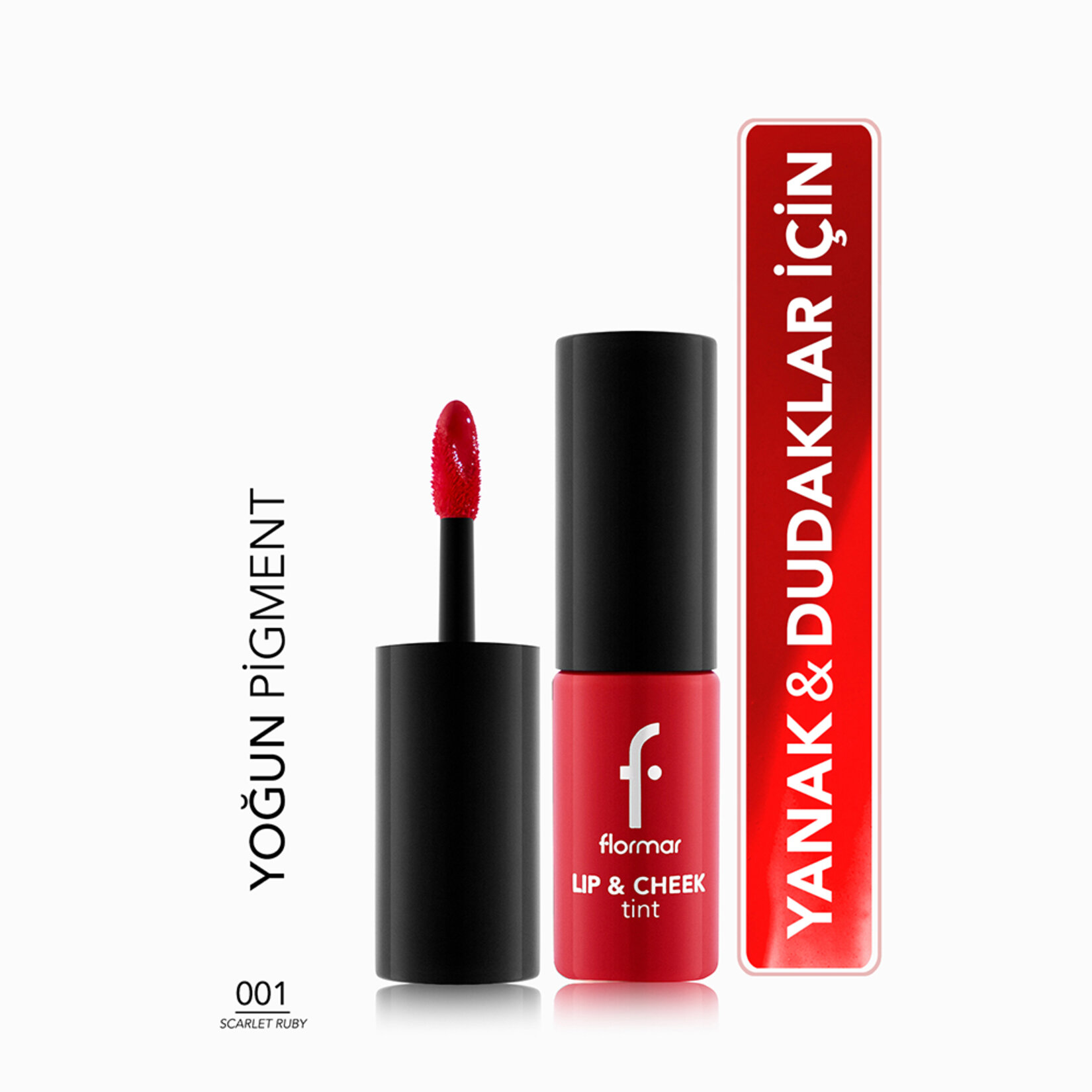 Flormar Lip & Cheek Tint Lct New 001 Scarlet Ruby - Görsel 1
