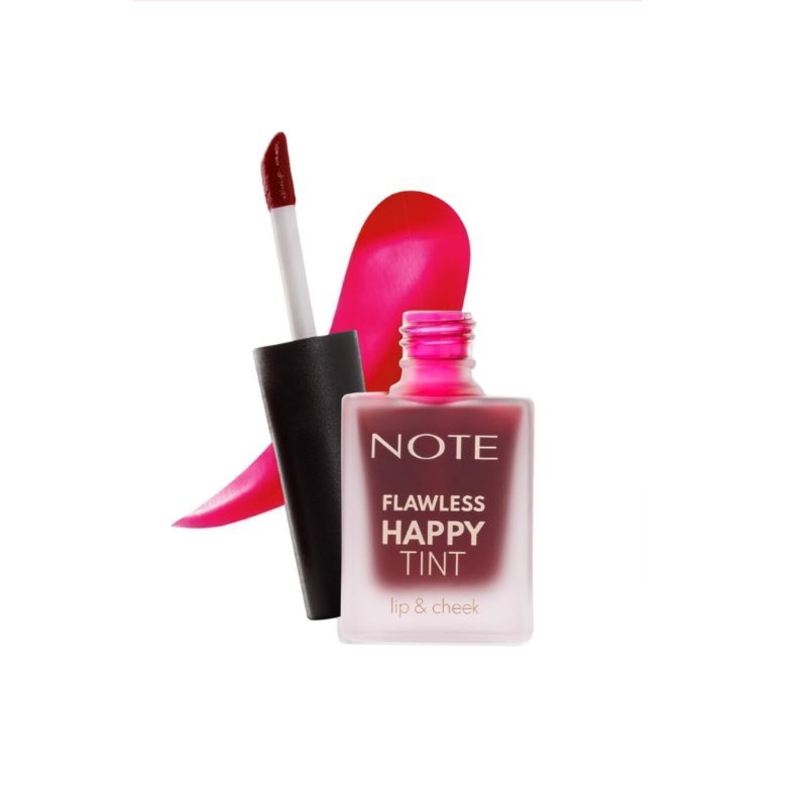 Note Flawless Happy Tint Lip & Cheek 02 Wild Cherry  Dudak ve Yanak Renklendirici Likit Allık - Mor - Görsel 1