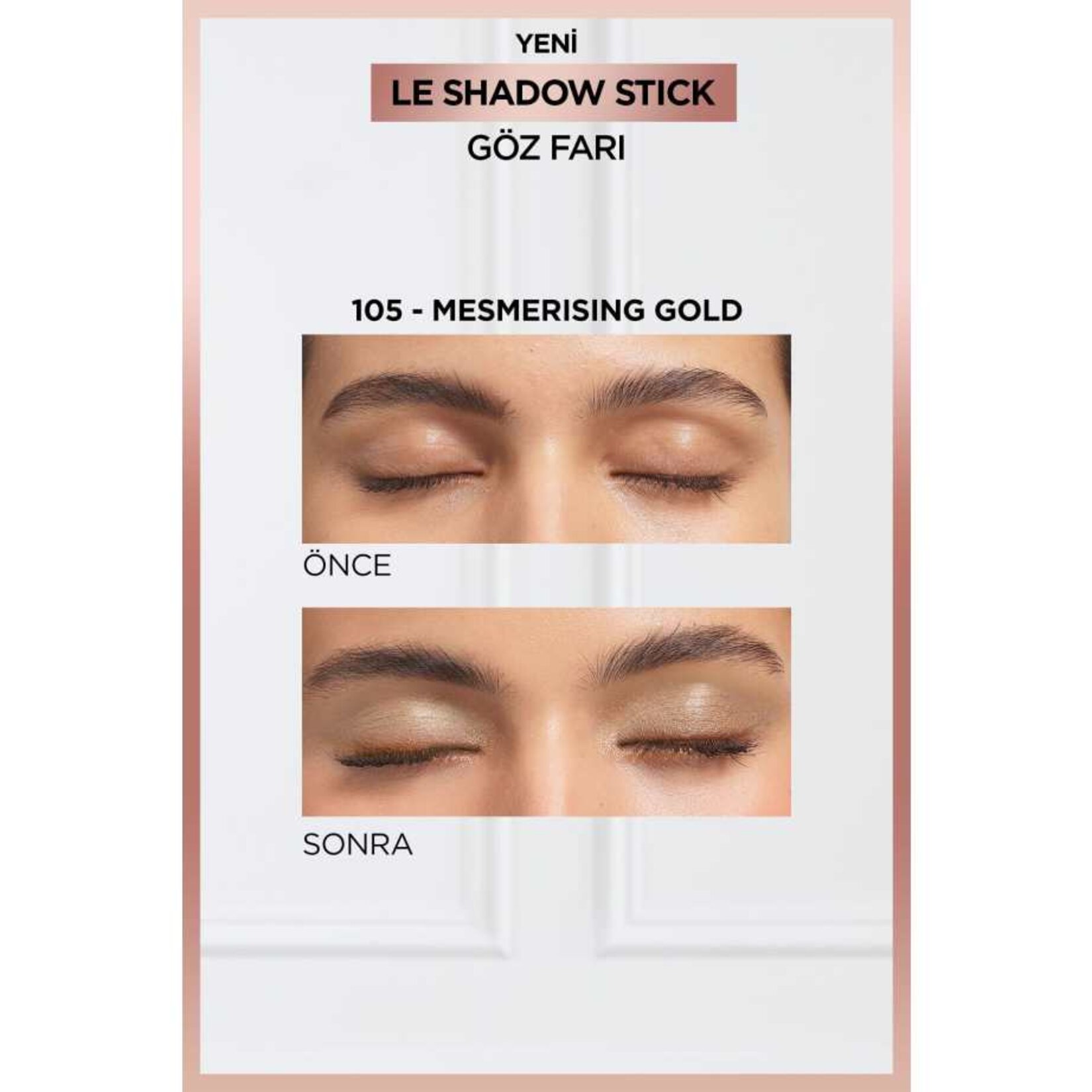 L'Oréal Paris Le Shadow Stick Göz Farı - 105 Mesmerizing Gold - Görsel 3