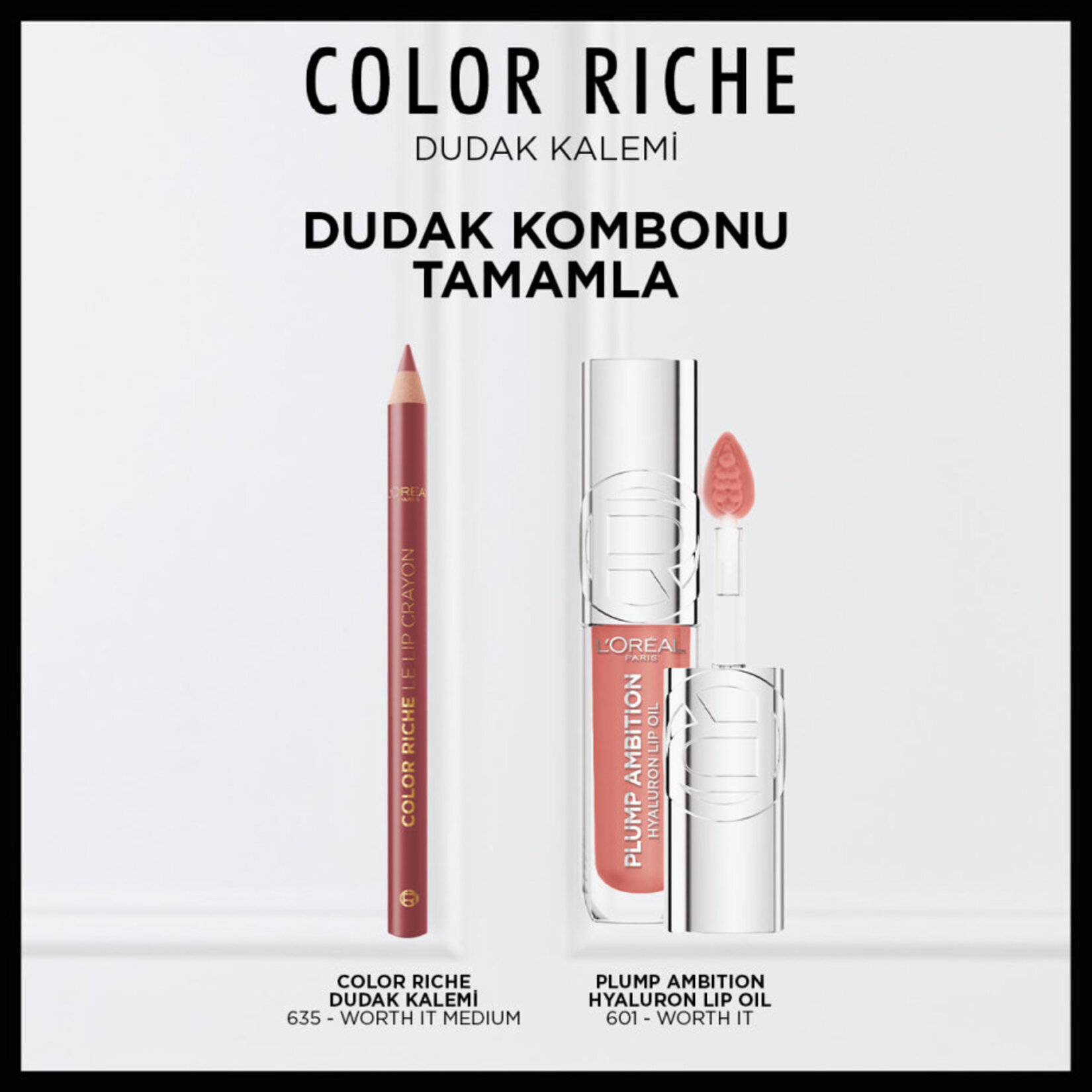 L'Oréal Paris Color Riche Dudak Kalemi - 635 Worth It Medium - Görsel 5