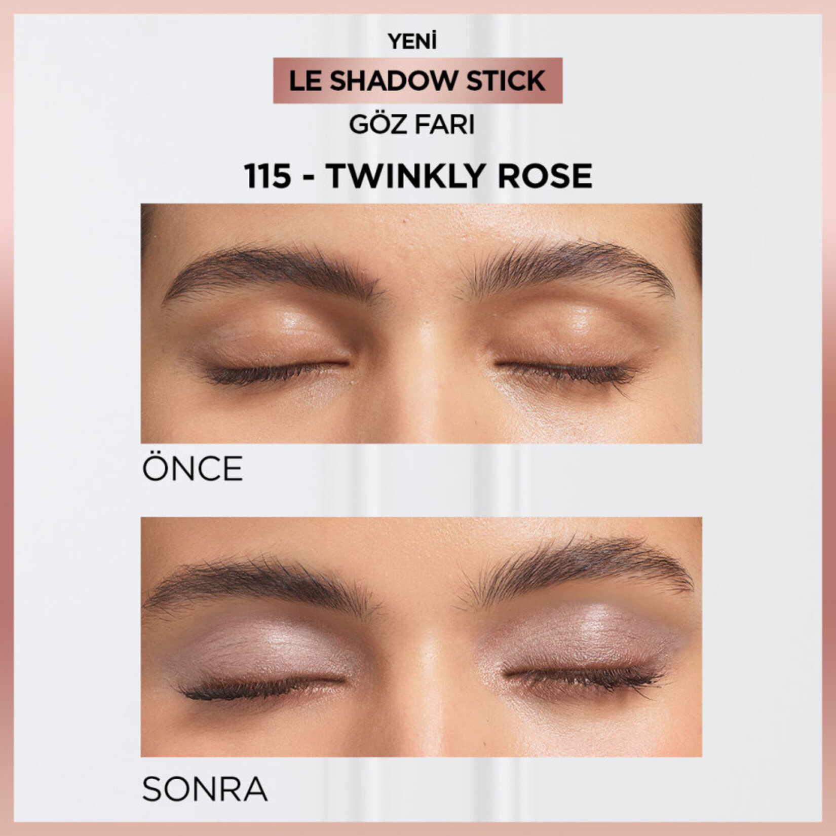L'Oréal Paris Le Shadow Stick Göz Farı - 115 Twinkly Rose - Görsel 3