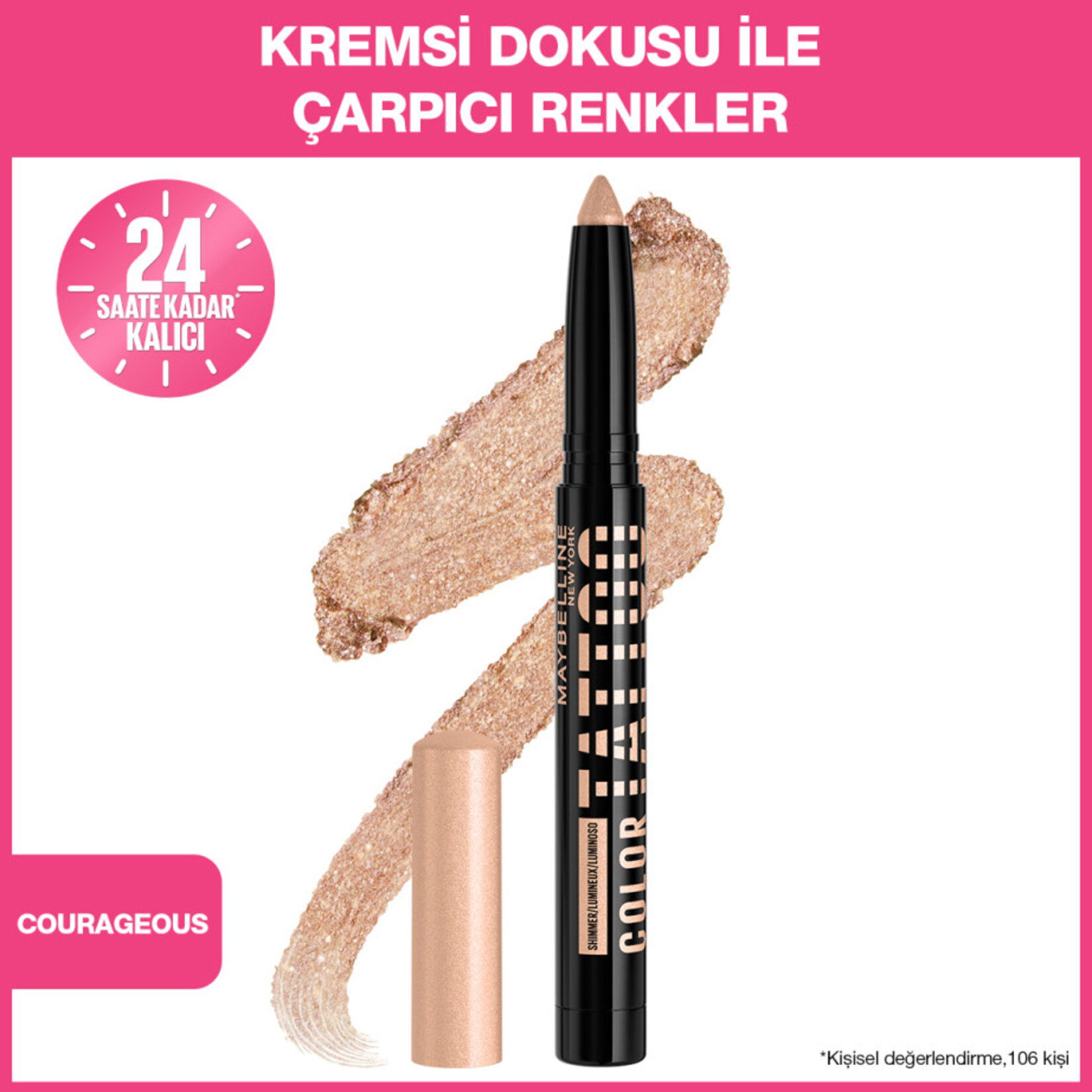 Maybelline New York Color Tattoo 24H Eye Stix - Courageous - Görsel 2