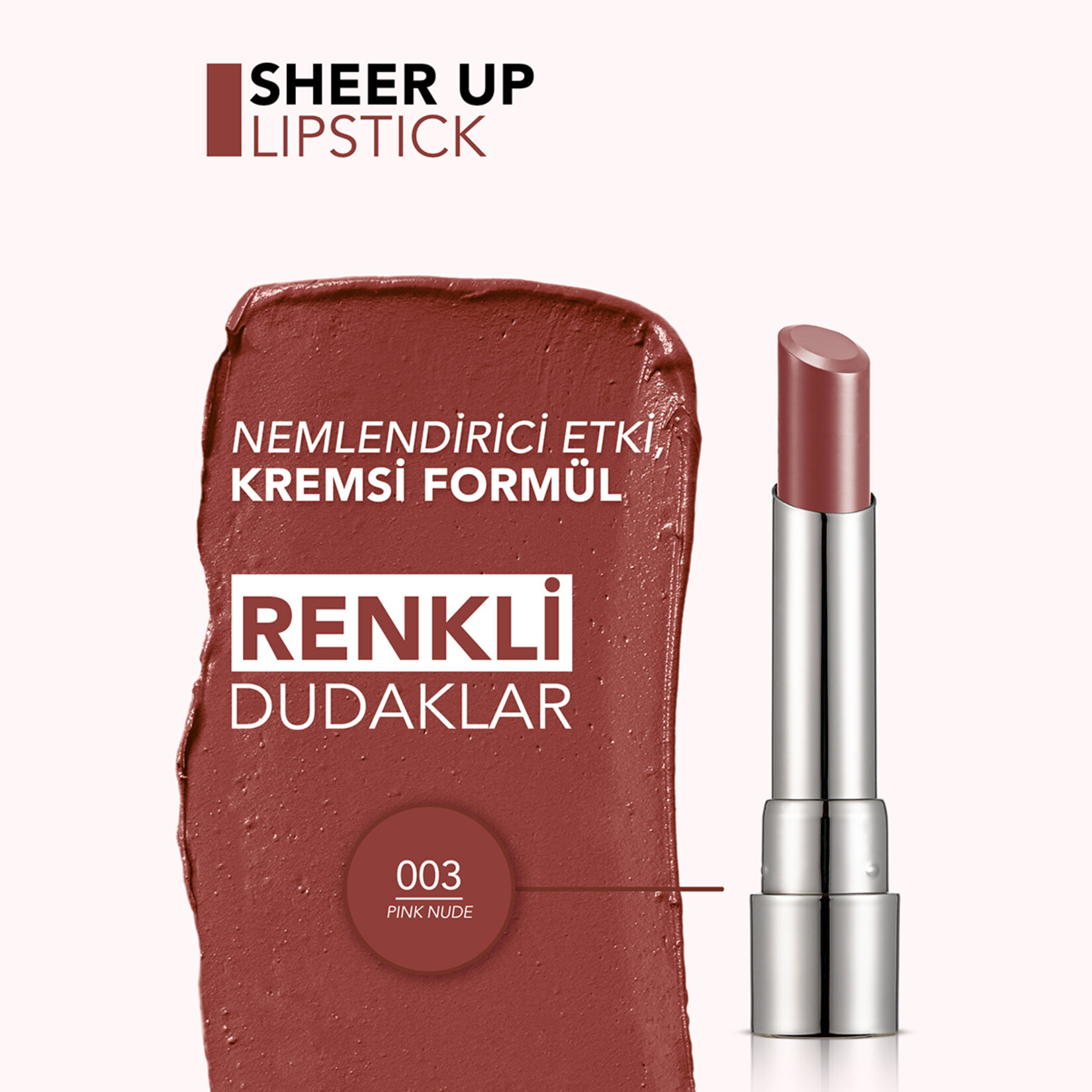 Flormar Sheer Up New SLS-003 Pinky Nude - Görsel 4