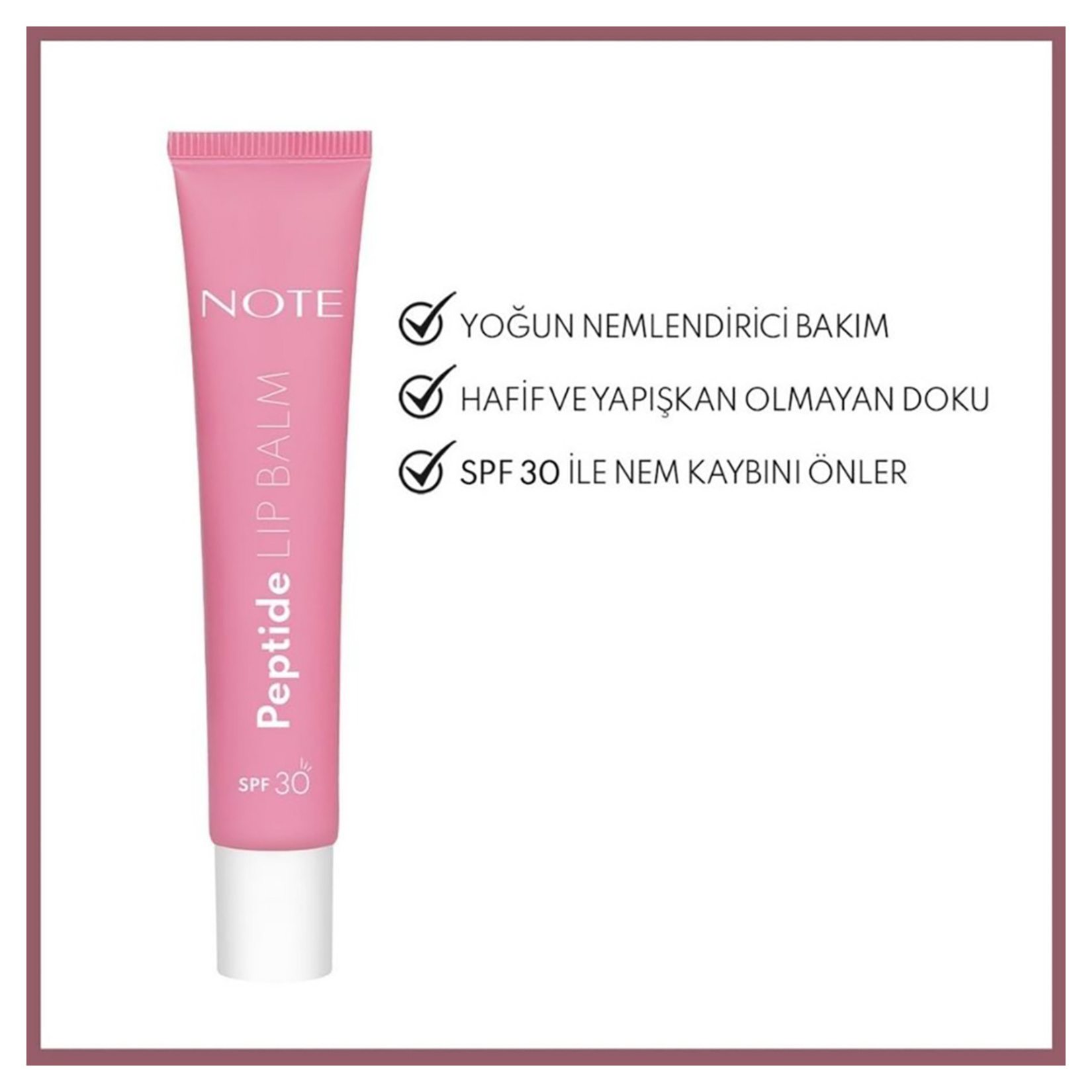 Note Peptide Lip Balm Pink Sugar 03 - Görsel 3