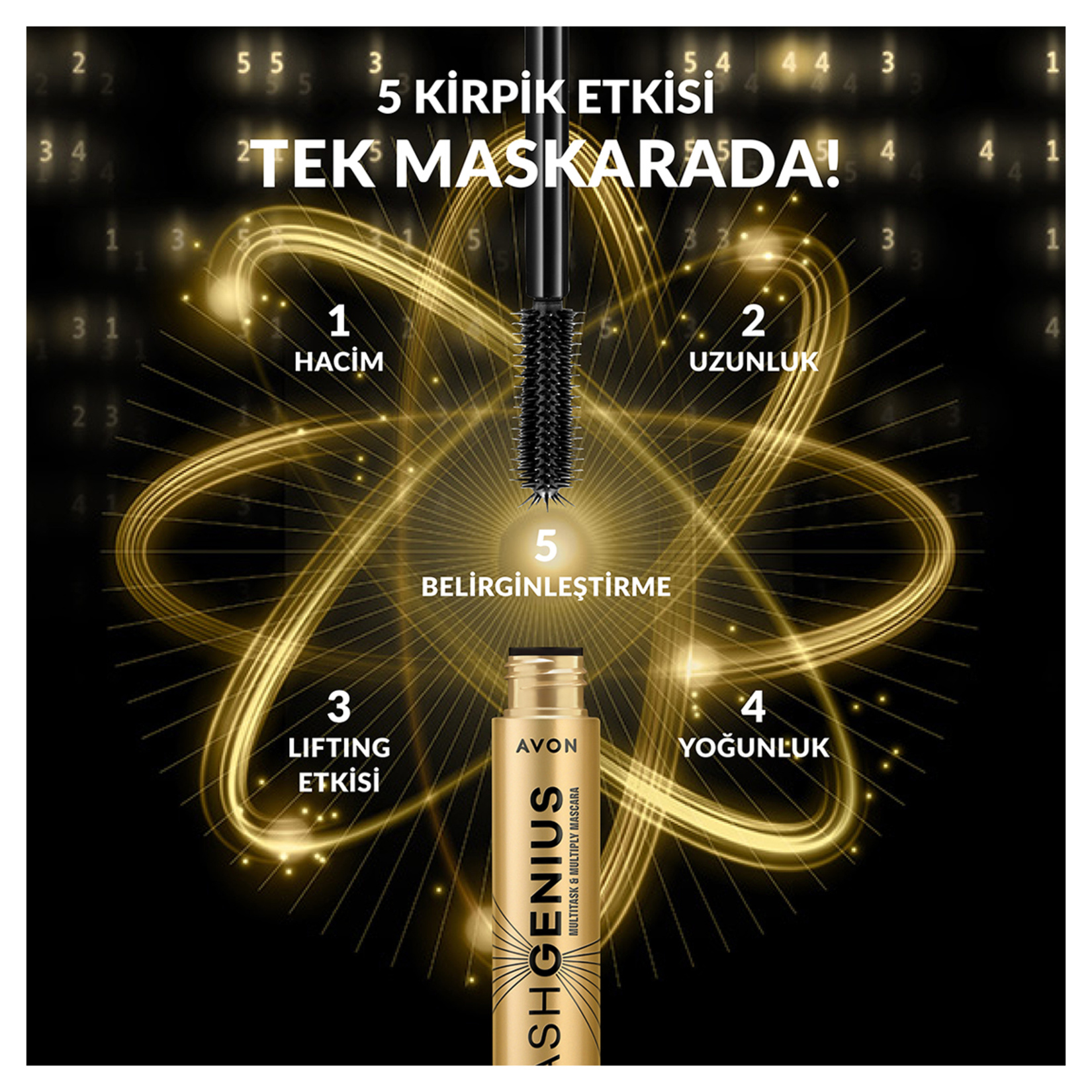 Avon Lash Genius Blackest Black Maskara - Görsel 6