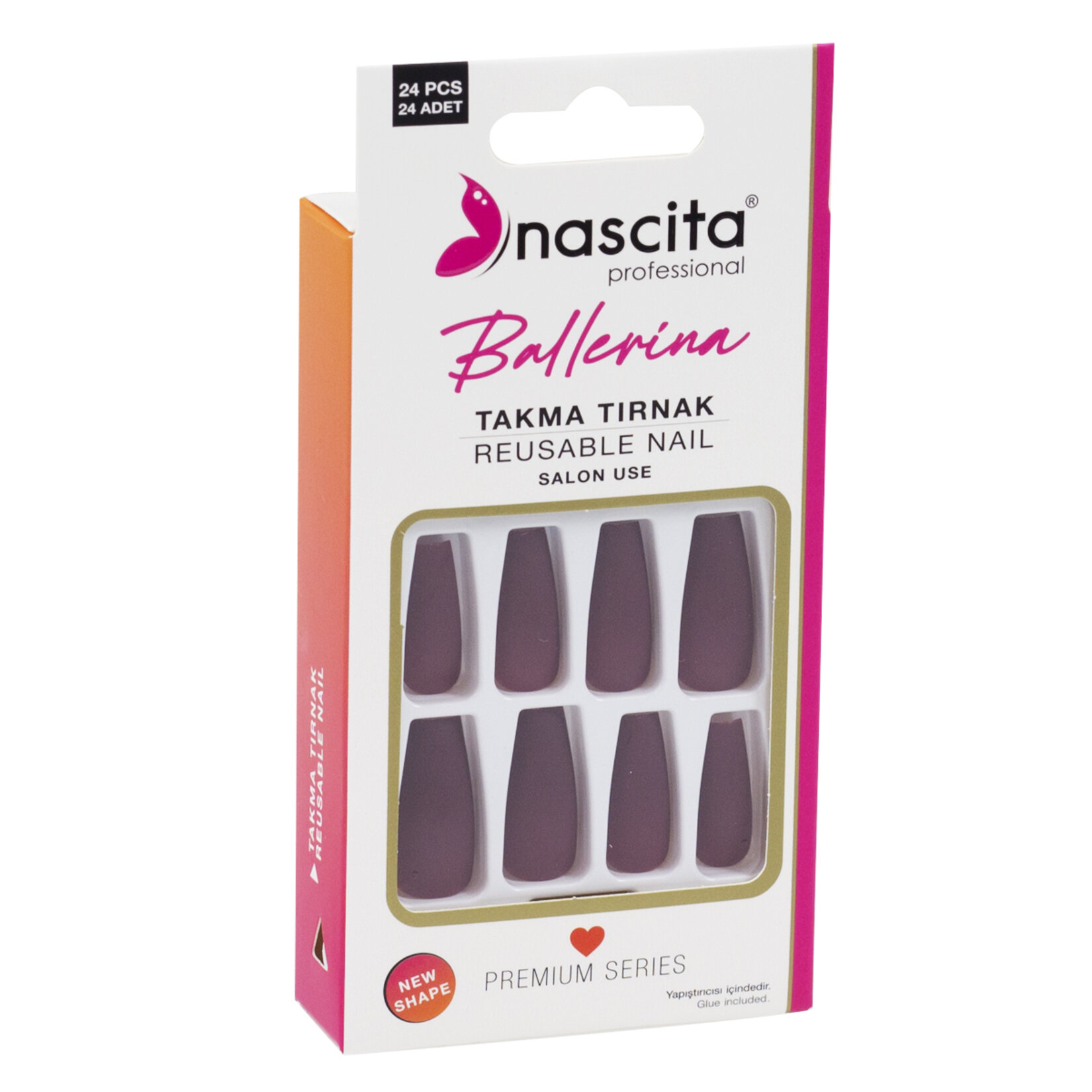 Nascita 24'lü Renkli Takma Tırnak Ballerina