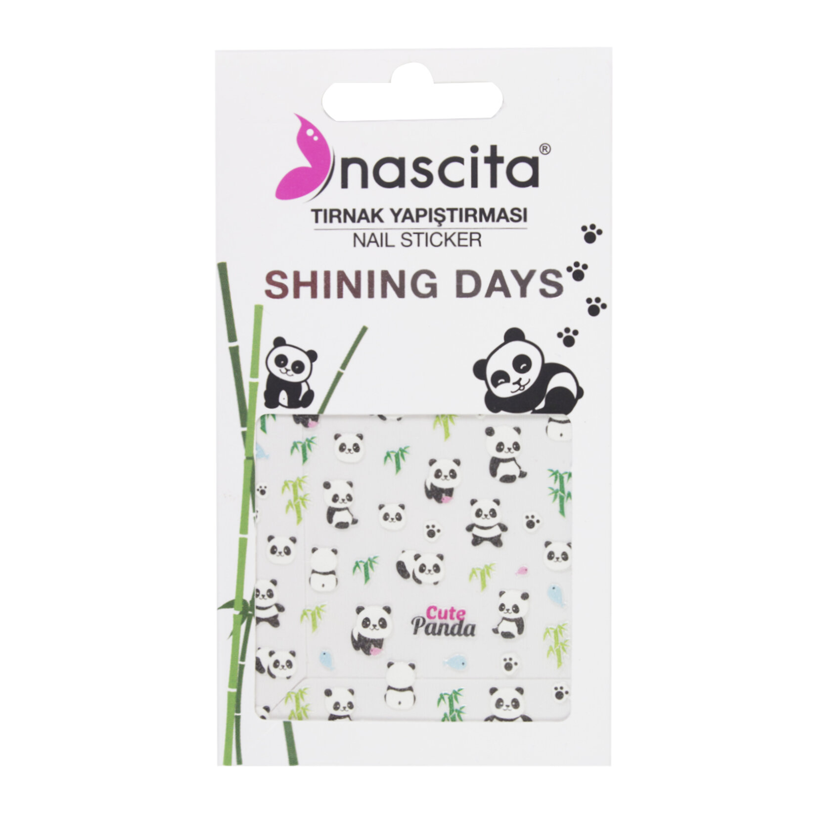 Nascita Cute Panda Tırnak Sticker