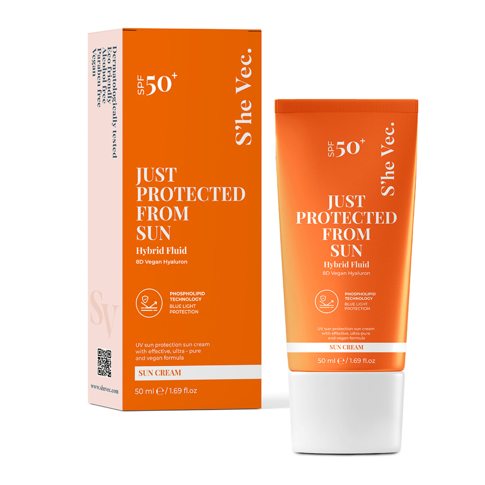 S'he Vec. Just Protected From Sun SPF 50 50 ml - Görsel 1