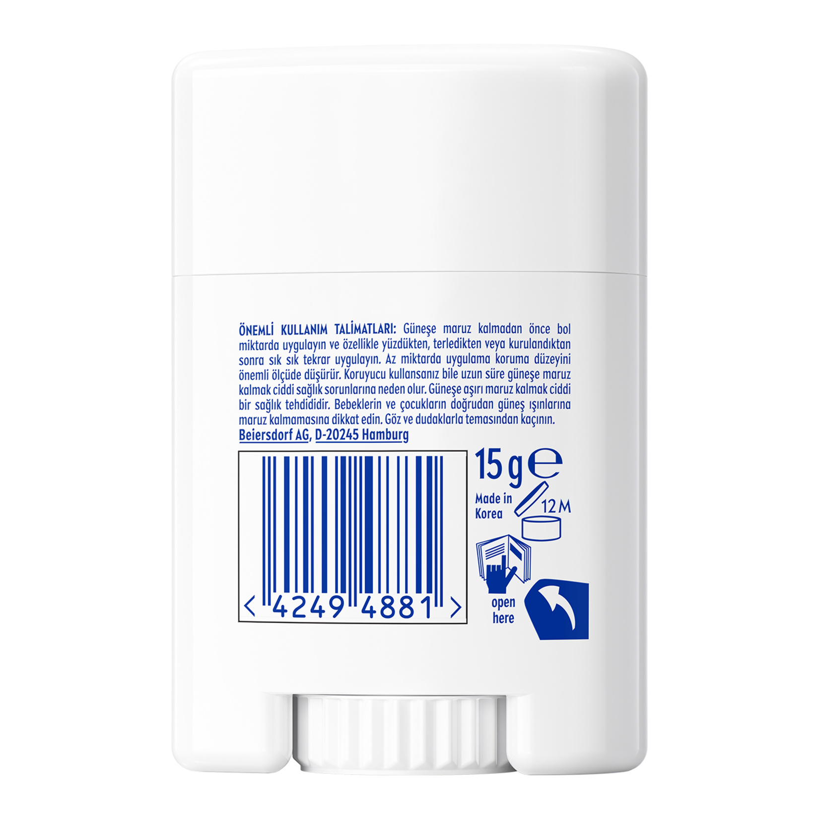 NIVEA SUN SPF50 Çok Yüksek Güneş Korumalı Kore Stick Yüz Güneş Kremi 15 G - Görsel 2