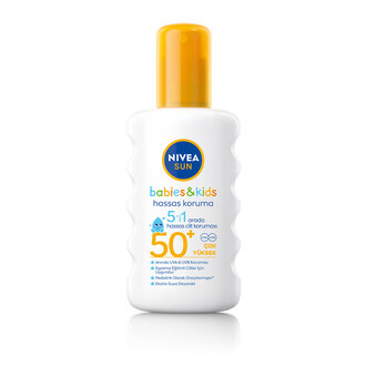 Nivea Sun Bebekler & Çocuklar İçin Koruma & Bakım Sağlayan Hassas Ciltler İçin Güneş Spreyi SPF 50+ 200 ml