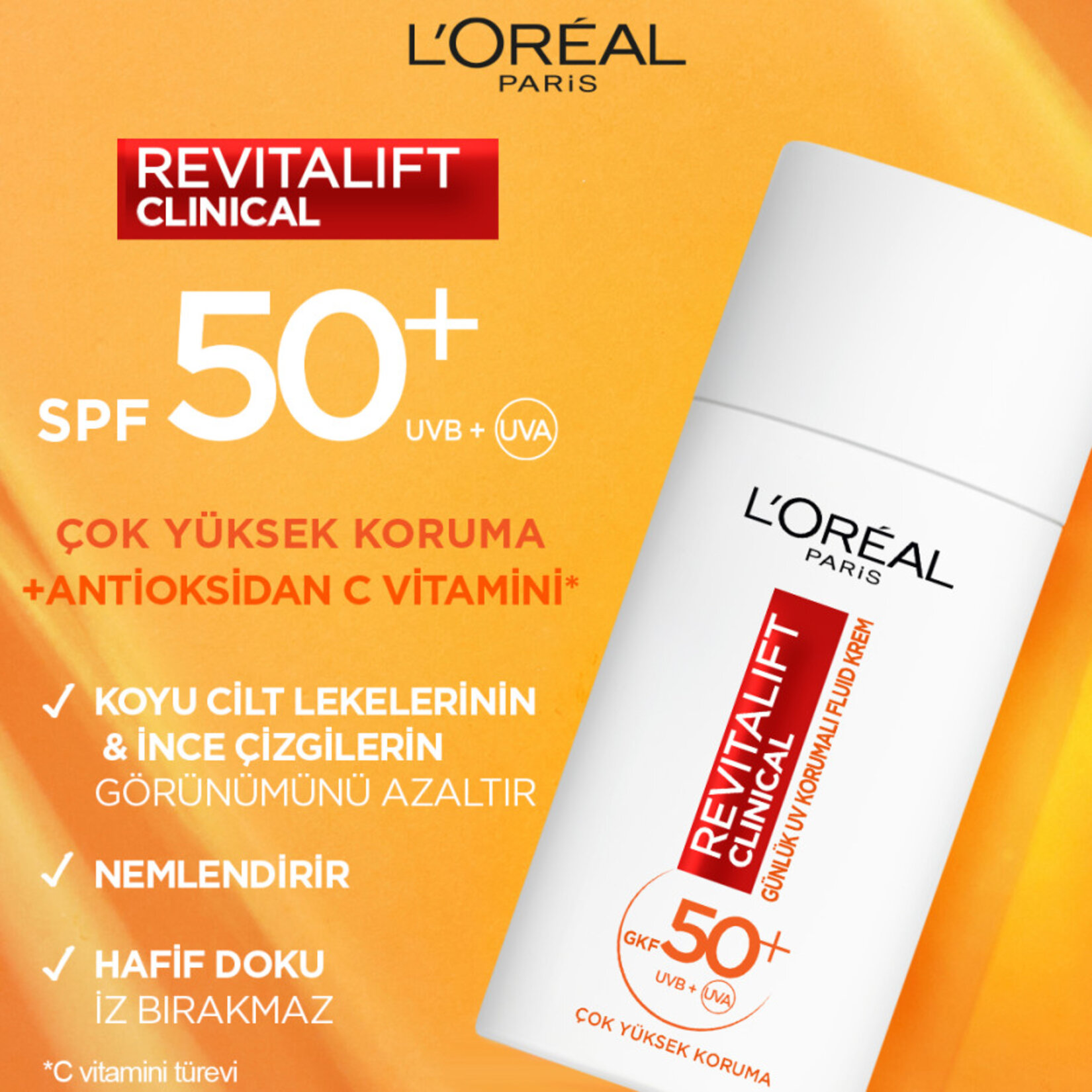 L'Oréal Paris Revitalift Clinical Uv Gkf50+ Krem 50 Ml - Görsel 2