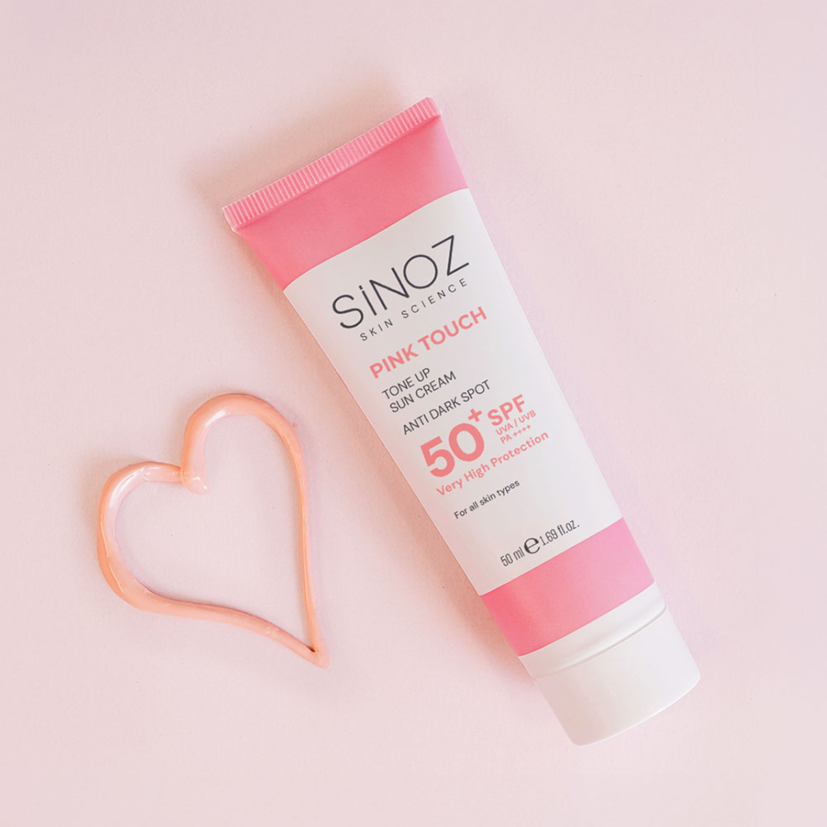 Sinoz SPF 50+ / Pa++++ Pink Touch Güneş Kremi 50 Ml - Görsel 4