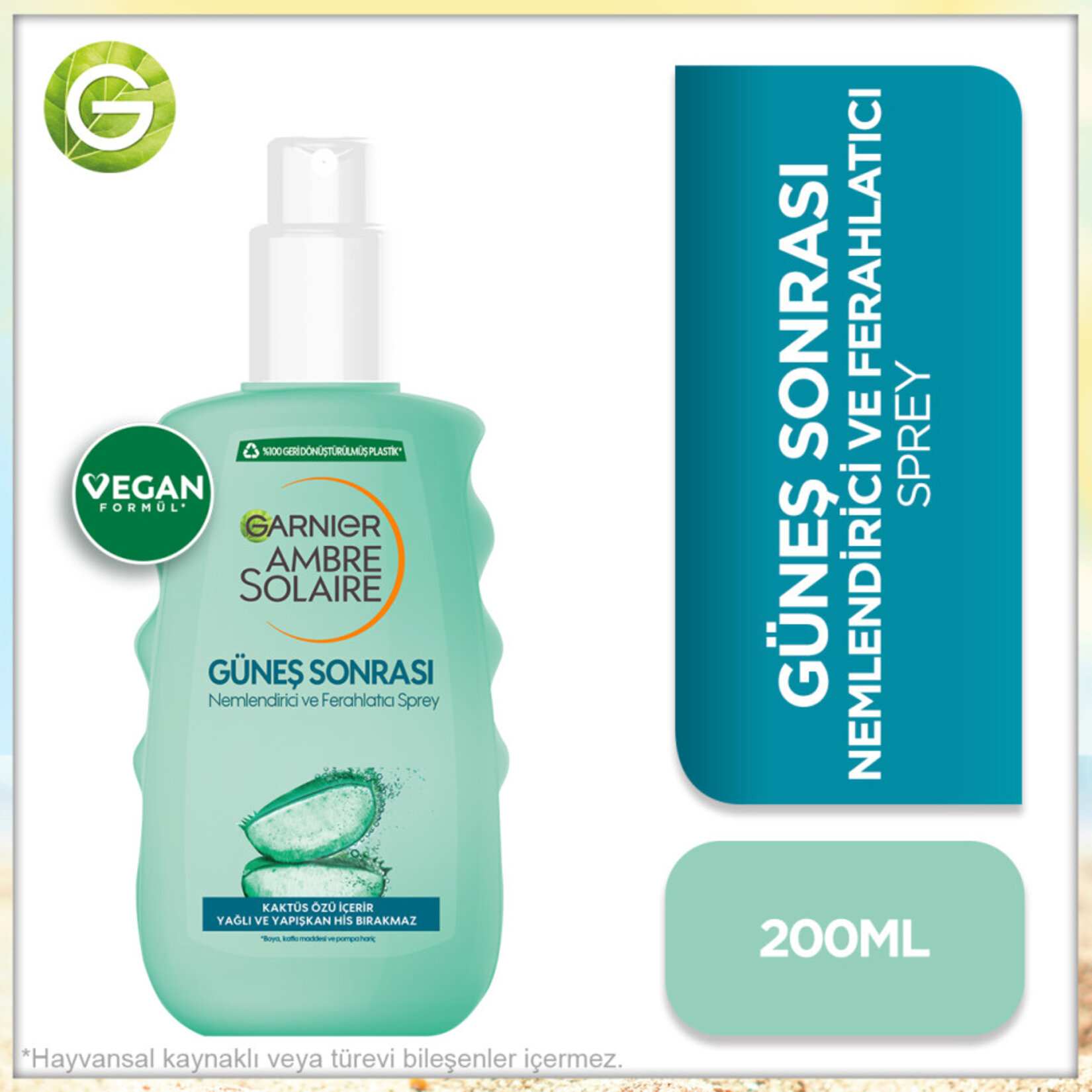 Garnier Ambre Solaire Güneş Sonrası Nemlendirici Ferahlatıcı Sprey 200 ml - Görsel 2