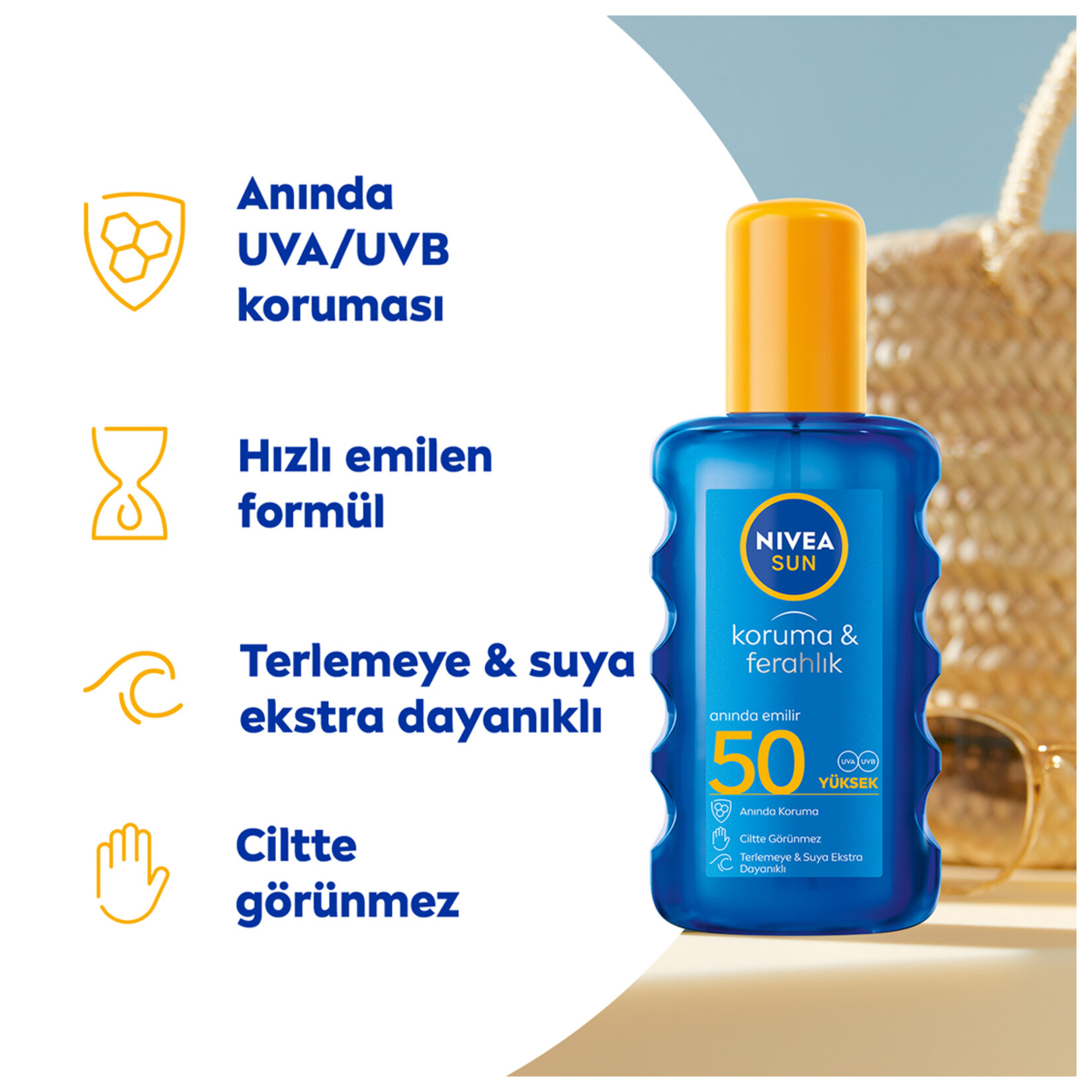 Nivea Sun Koruma & Ferahlık Sağlayan Güneş Spreyi SPF 50 200 ml - Görsel 2