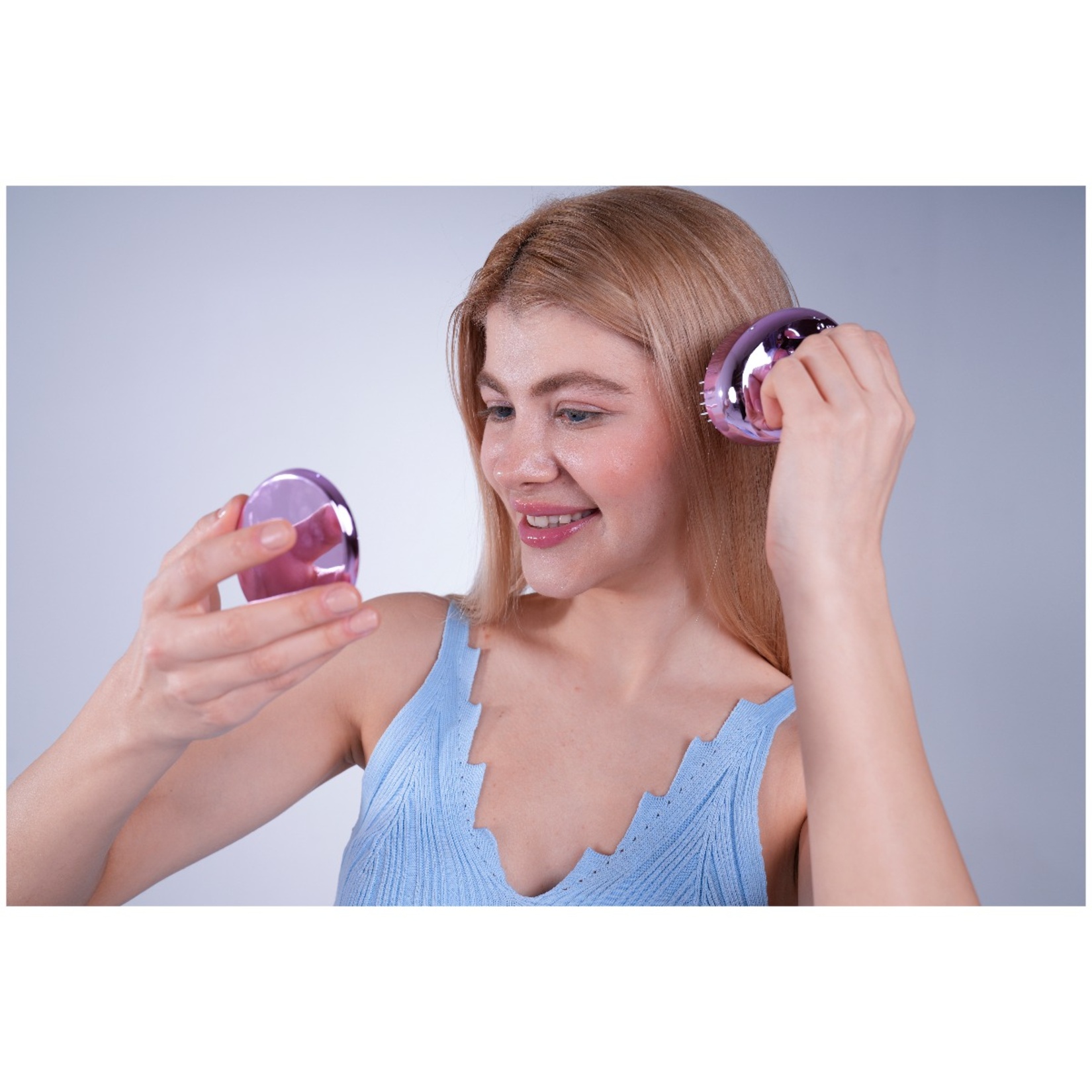 Proco Beauty Premium Shiny Kendini Temizleyen Aynalı Saç Fırçası - Görsel 7