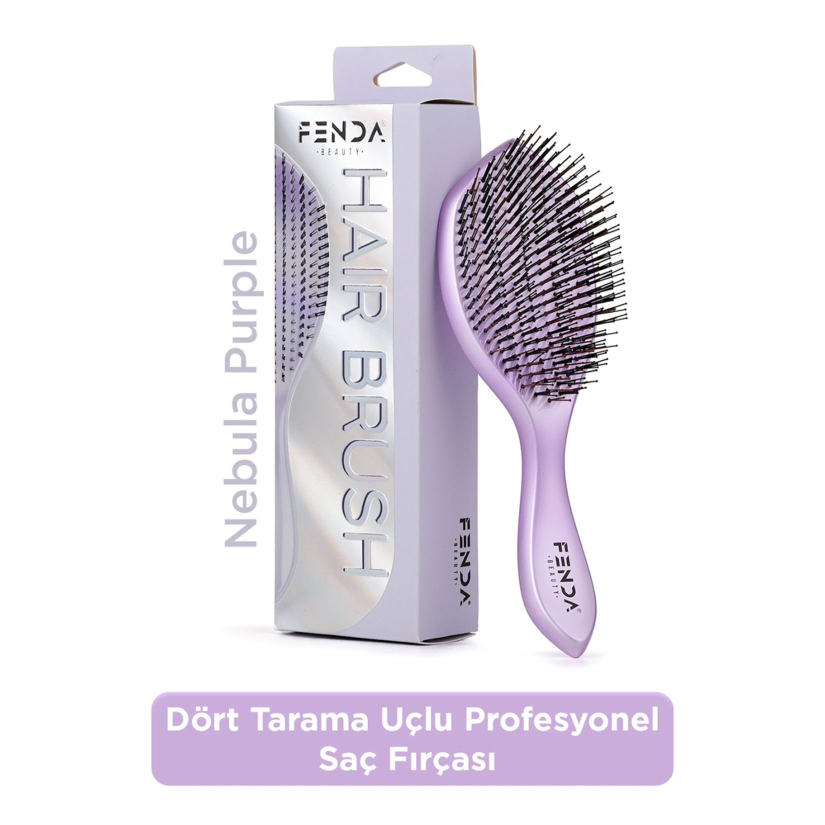 Fenda Profesyonel Nebula Purple Mor Saç Fırçası - Görsel 5