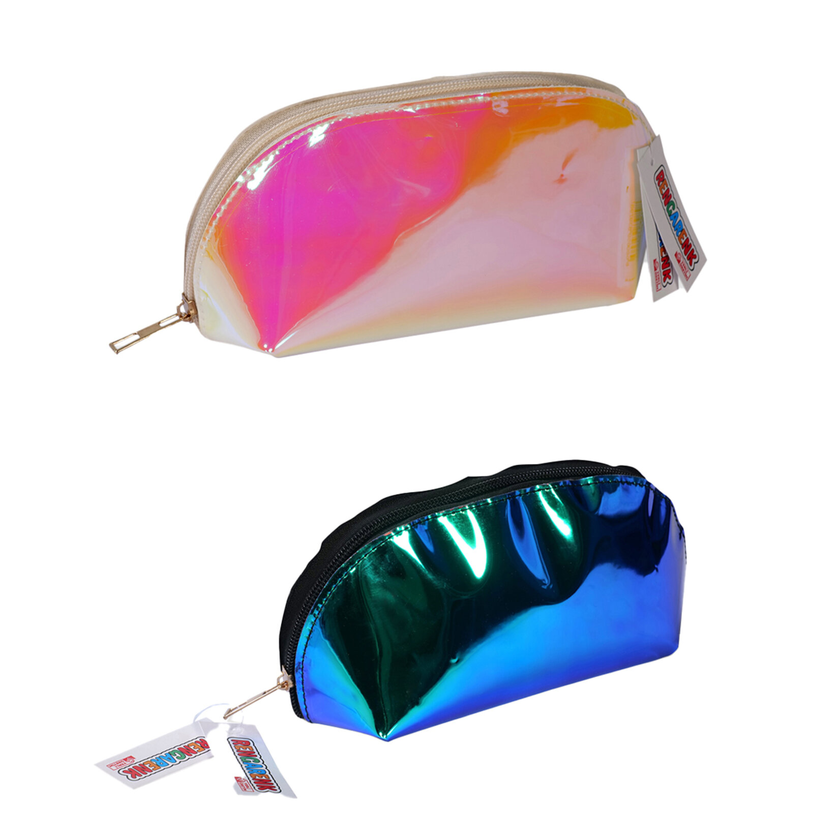 Rengarenk Hologram D Model Makyaj Çantası