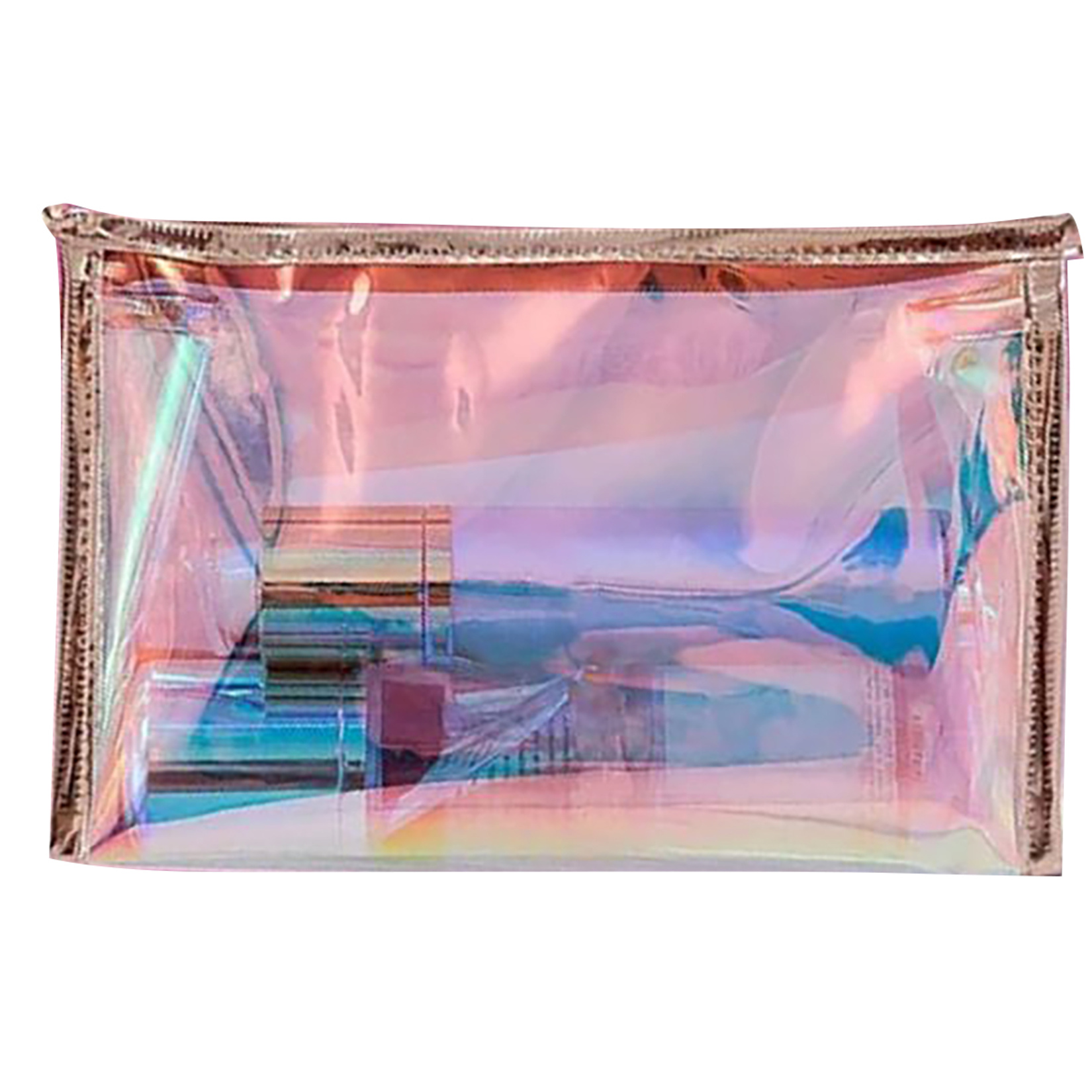 Pufwin Home Hologram Gold Small Makyaj Çantası
