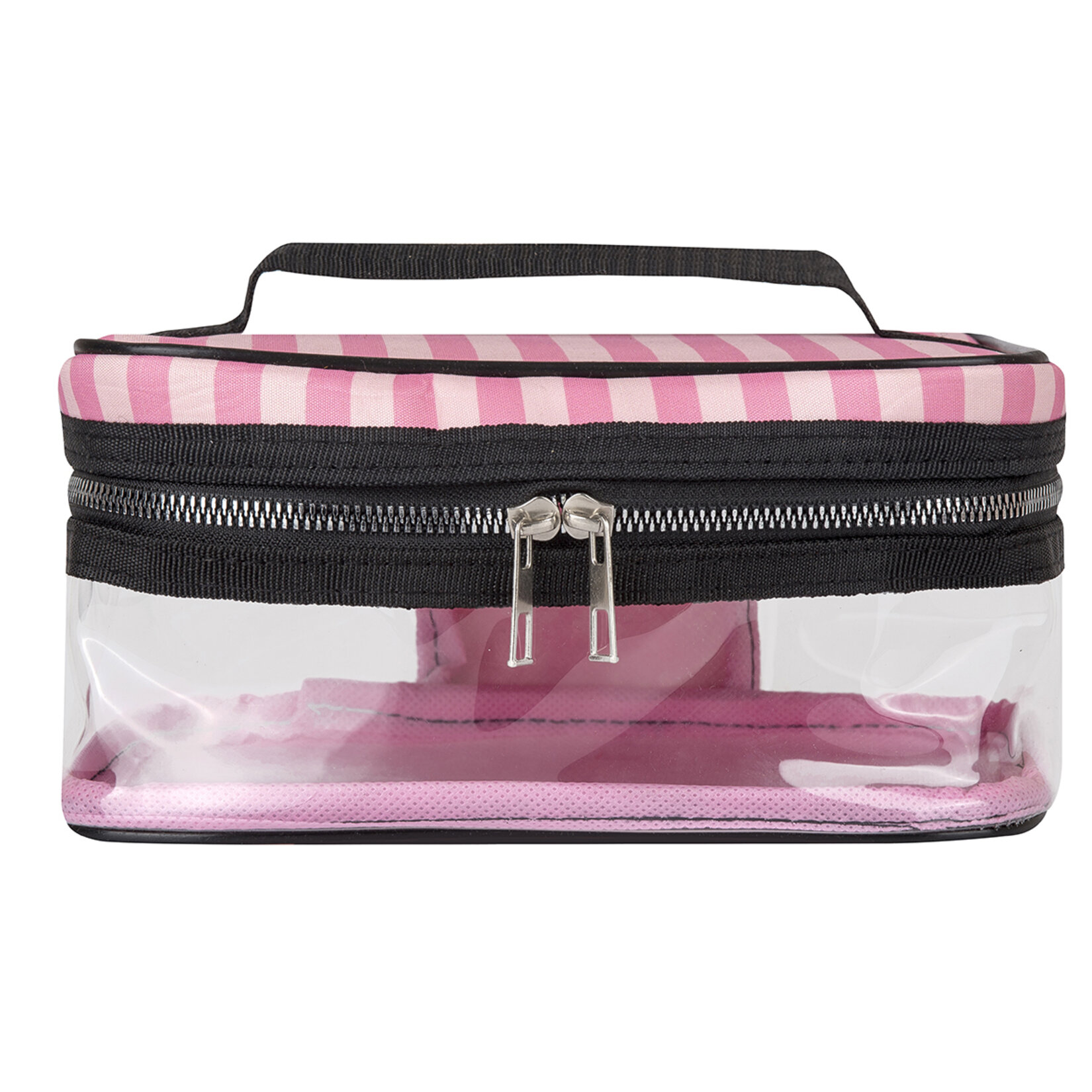 Rengarenk Pink Love Makyaj Şeffaf Organizer