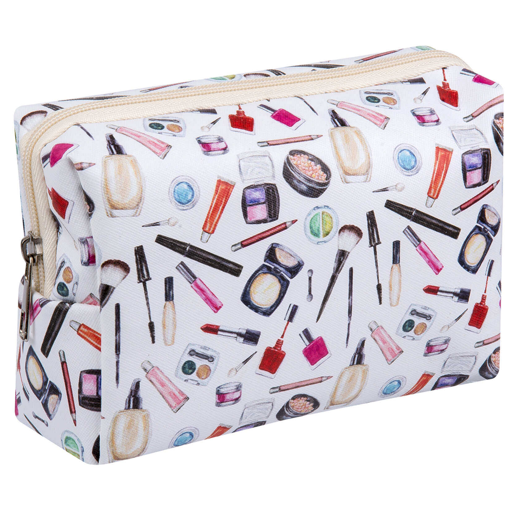 Rengarenk Make Up Desenli Büyük Boy Makyaj Çantası