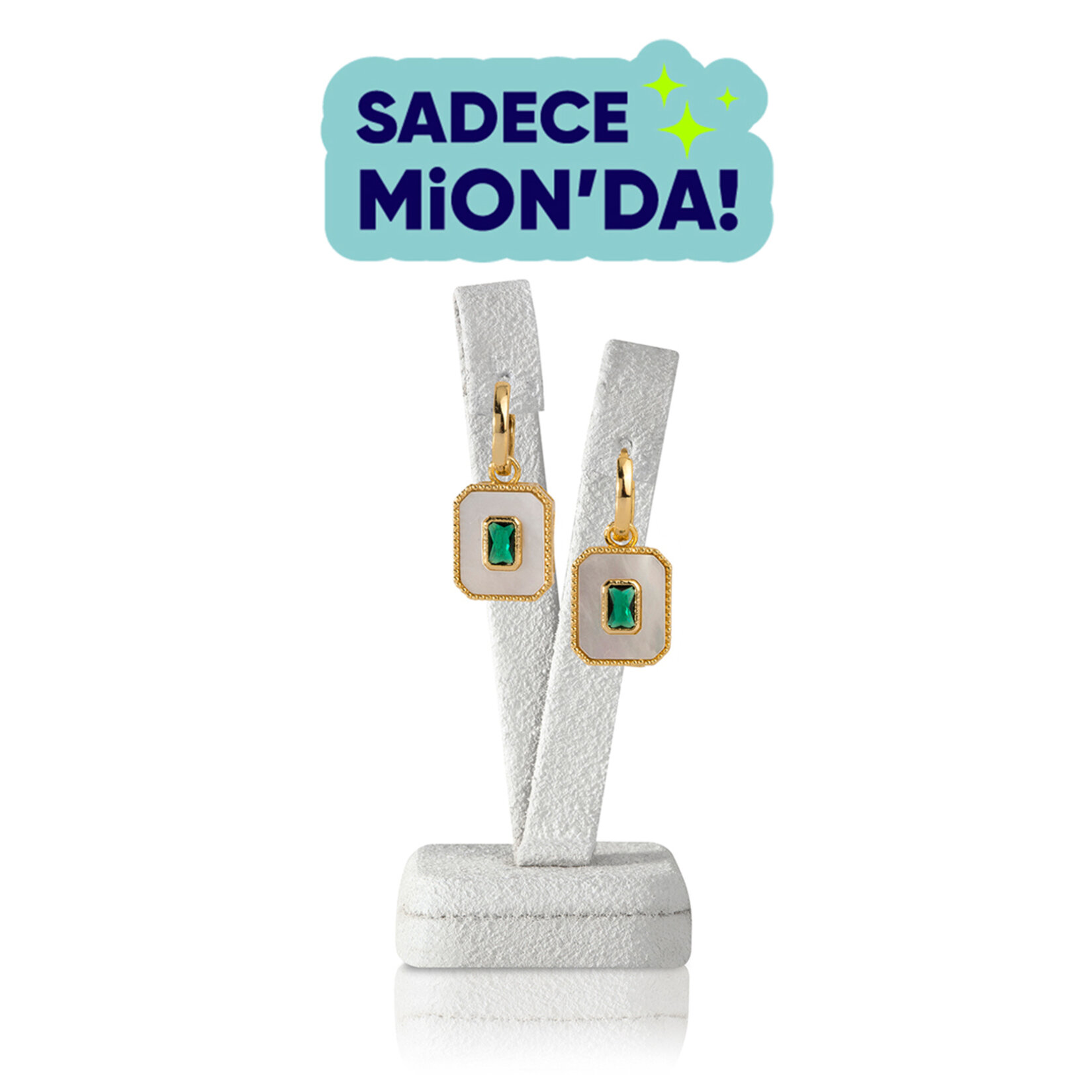 Stylish Zümrüt Küpe