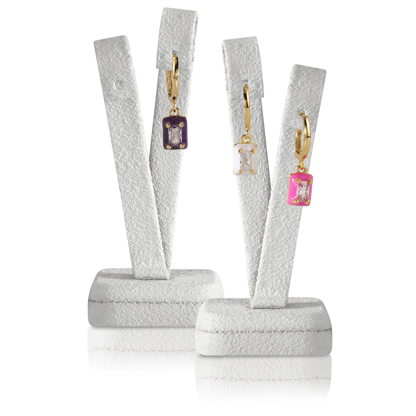 Stylish Renkli Taşlı Küpe Seti