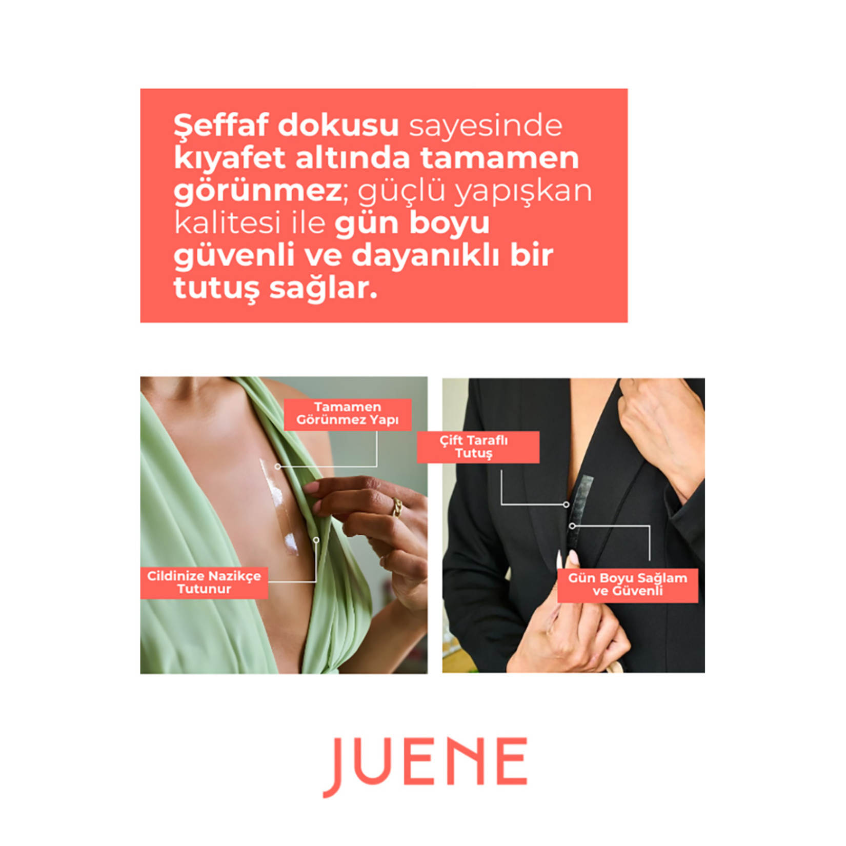 Juene Çift Taraflı Dekolte Bandı - Görsel 2