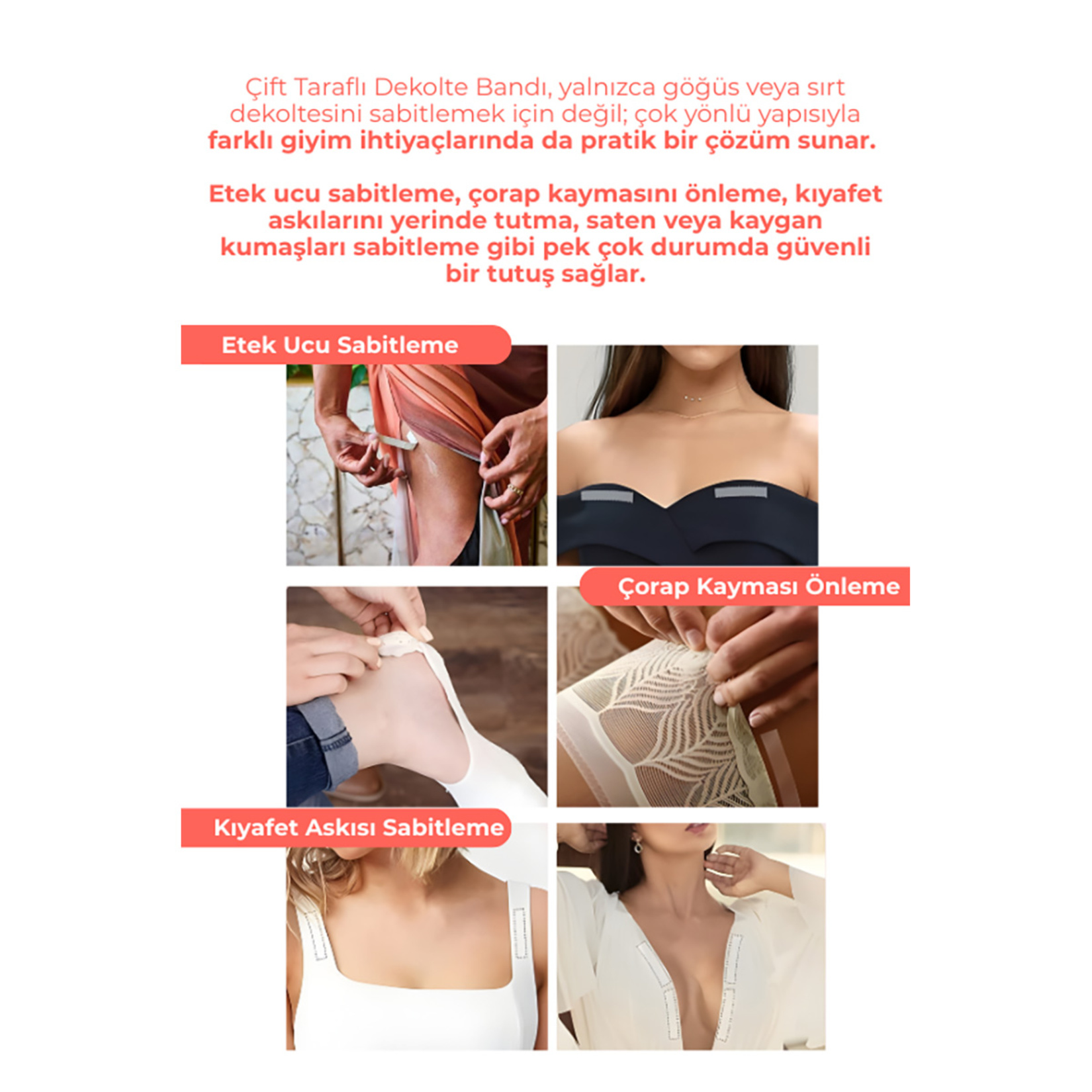 Juene Çift Taraflı Dekolte Bandı - Görsel 4