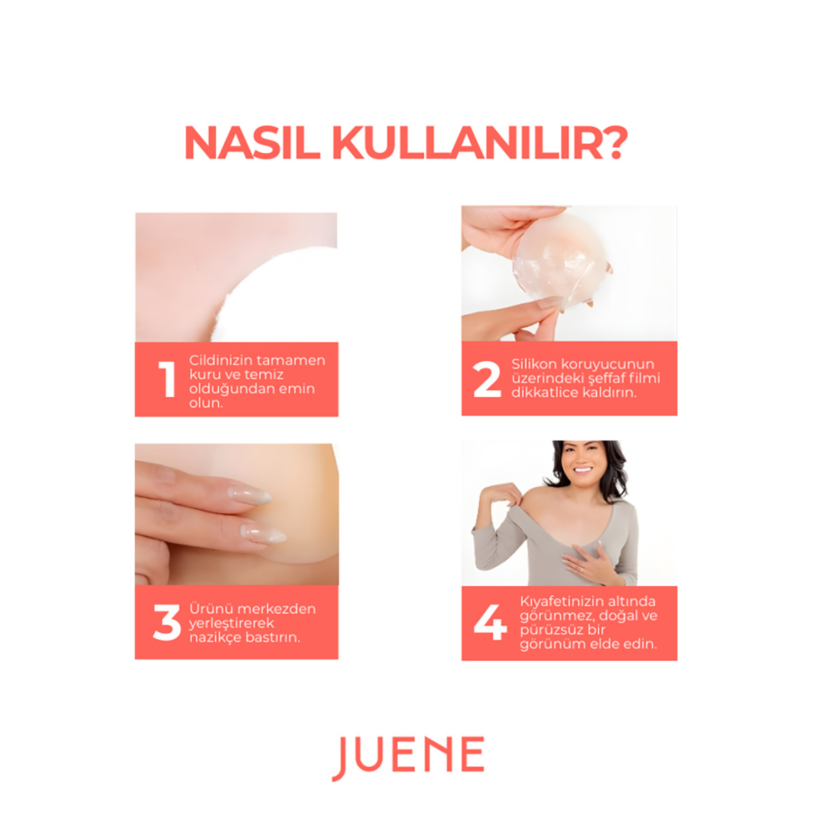 Juene Silikon Yapışkanlı Göğüs Ucu Gizleyici - Görsel 5