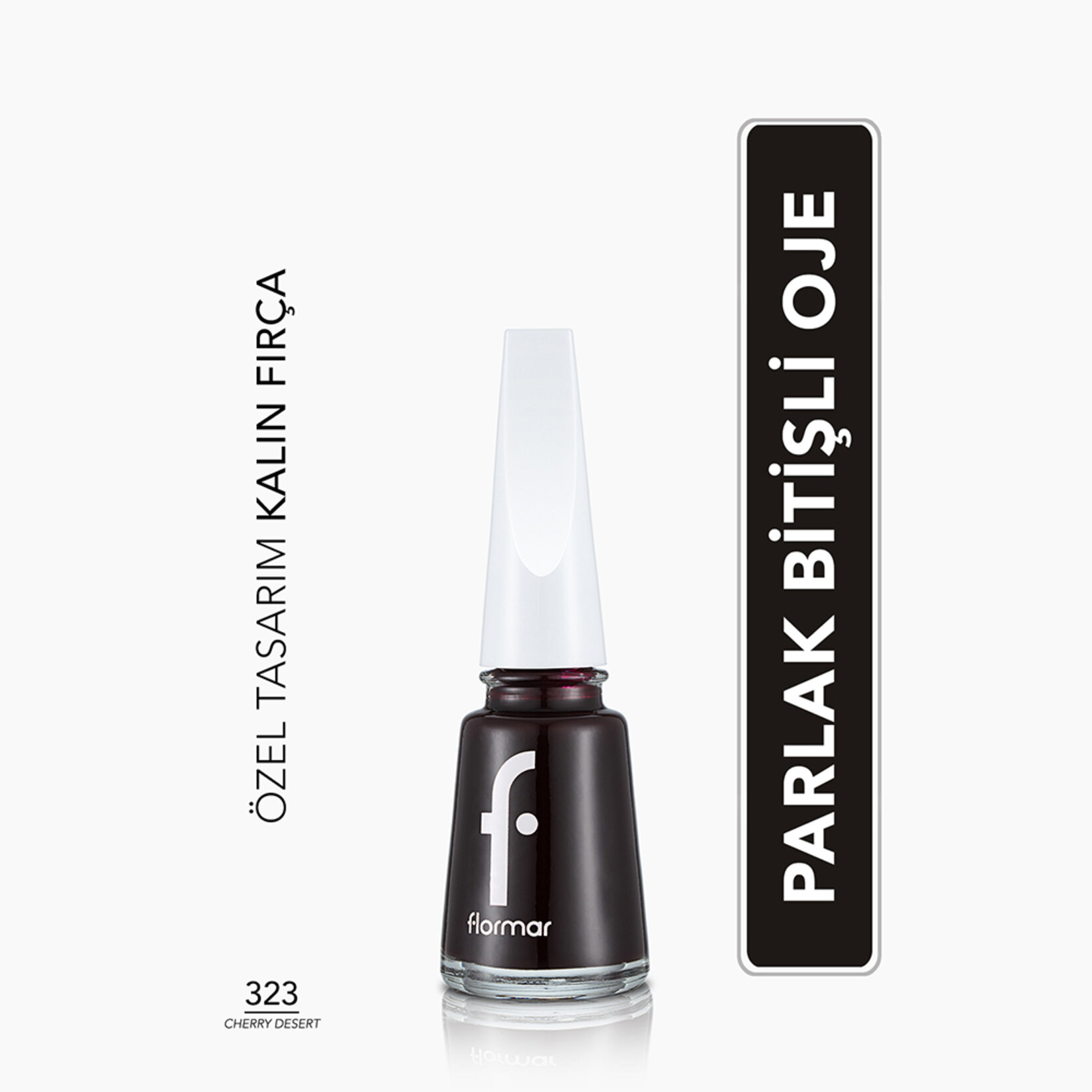 Flormar Nail Enamel Uzun Süre Kalıcı Besleyici Oje - 323 Cherry Dessert - Görsel 2
