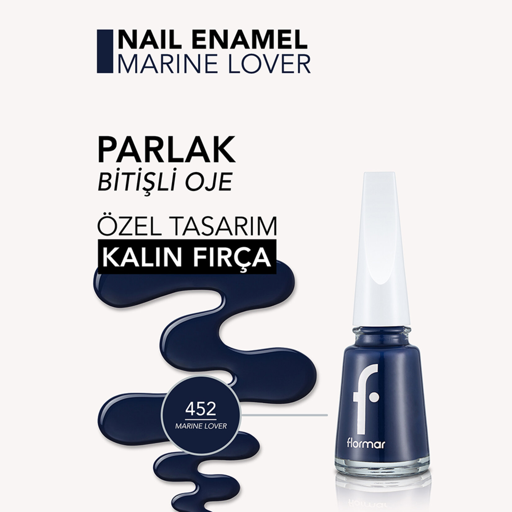 Flormar Nail Enamel Uzun Süre Kalıcı Besleyici Oje - 452 Marine Lover - Görsel 5