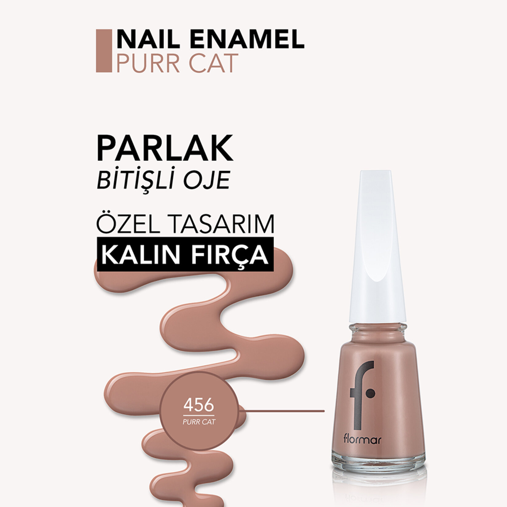 Flormar Nail Enamel Uzun Süre Kalıcı Besleyici Oje - 456 Purr Cat - Görsel 5