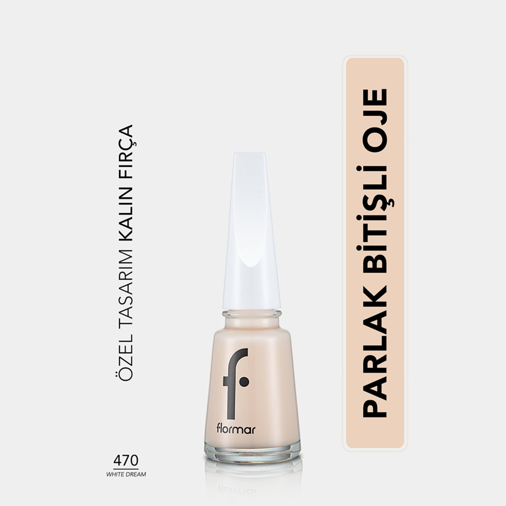Flormar Nail Enamel Uzun Süre Kalıcı Besleyici Oje - 470 White Dream - Görsel 2
