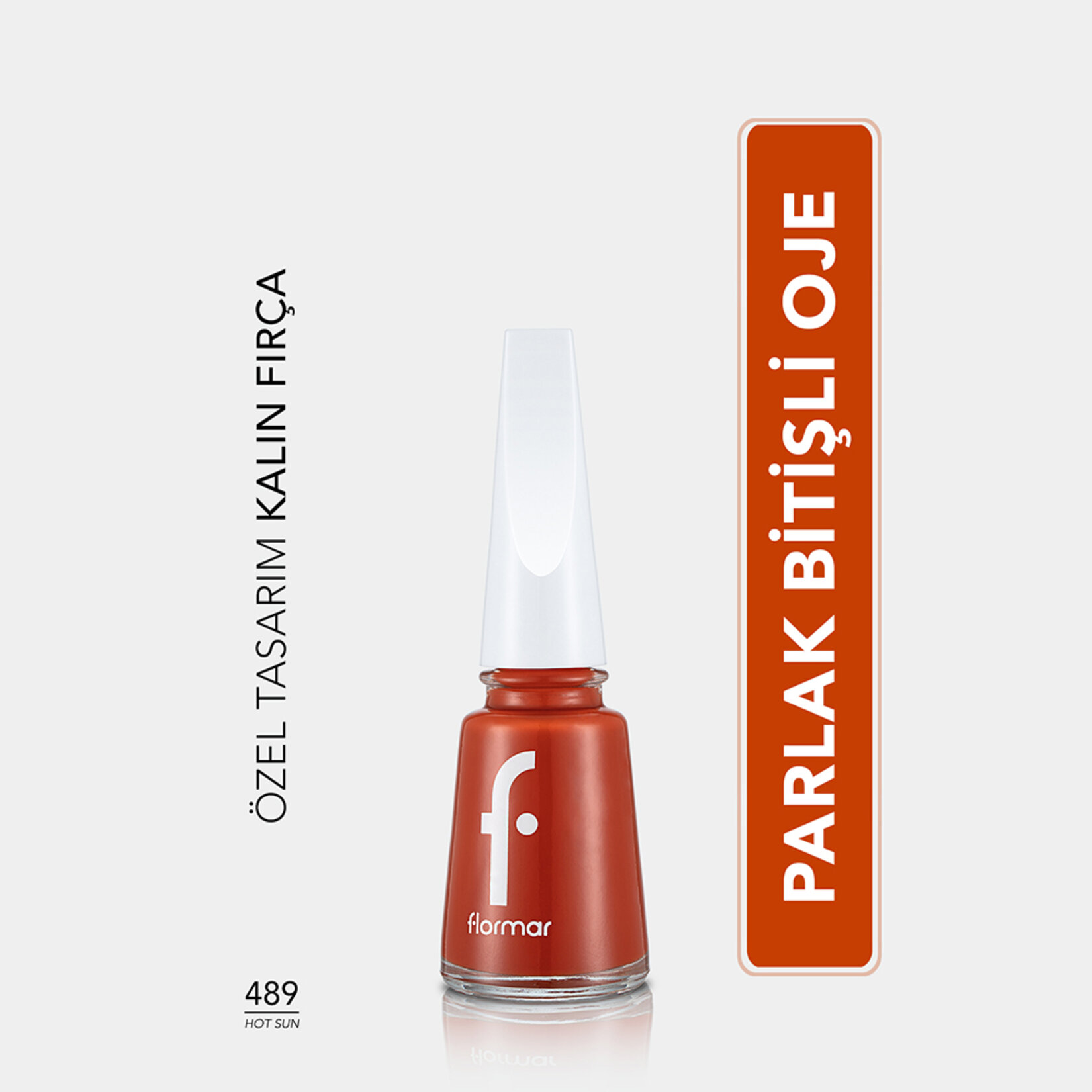 Flormar Nail Enamel Uzun Süre Kalıcı Besleyici Oje - 489 Hot Sun - Görsel 2