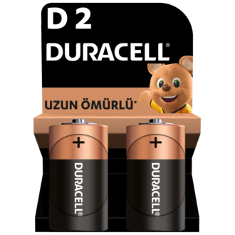 Duracell Alkalin D Pil, 1,5V (LR20 / MN1300), 2’li Paket