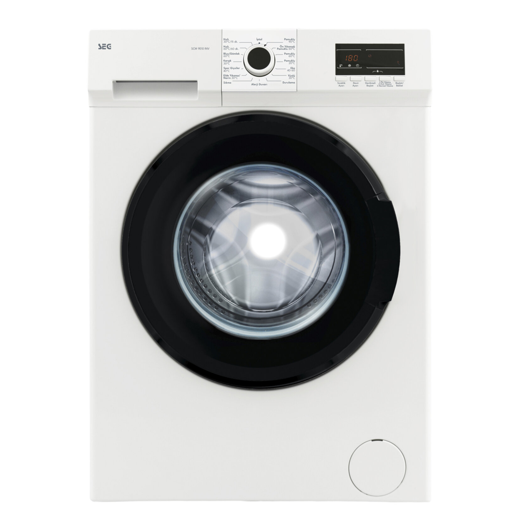 Seg SCM 9E10 Inv 9 Kg Beyaz Çamaşır Makinesi