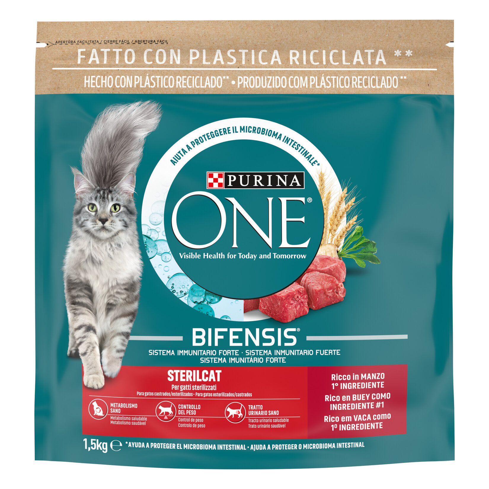 Purina One Steril Sığır Etli Kedi Maması 1.5 Kg - Görsel 1