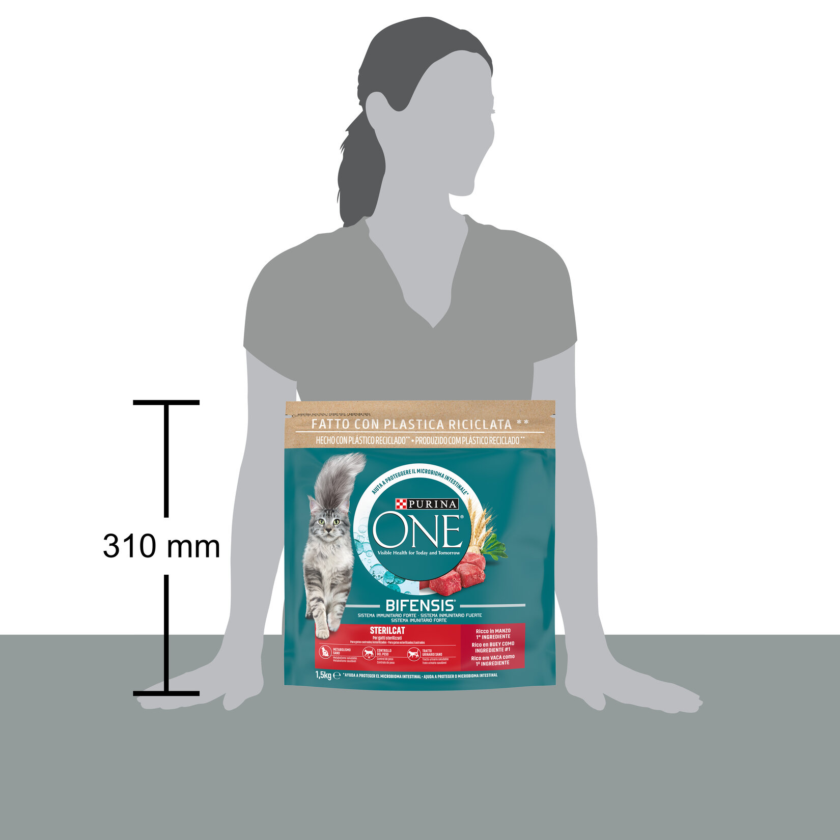 Purina One Steril Sığır Etli Kedi Maması 1.5 Kg - Görsel 3