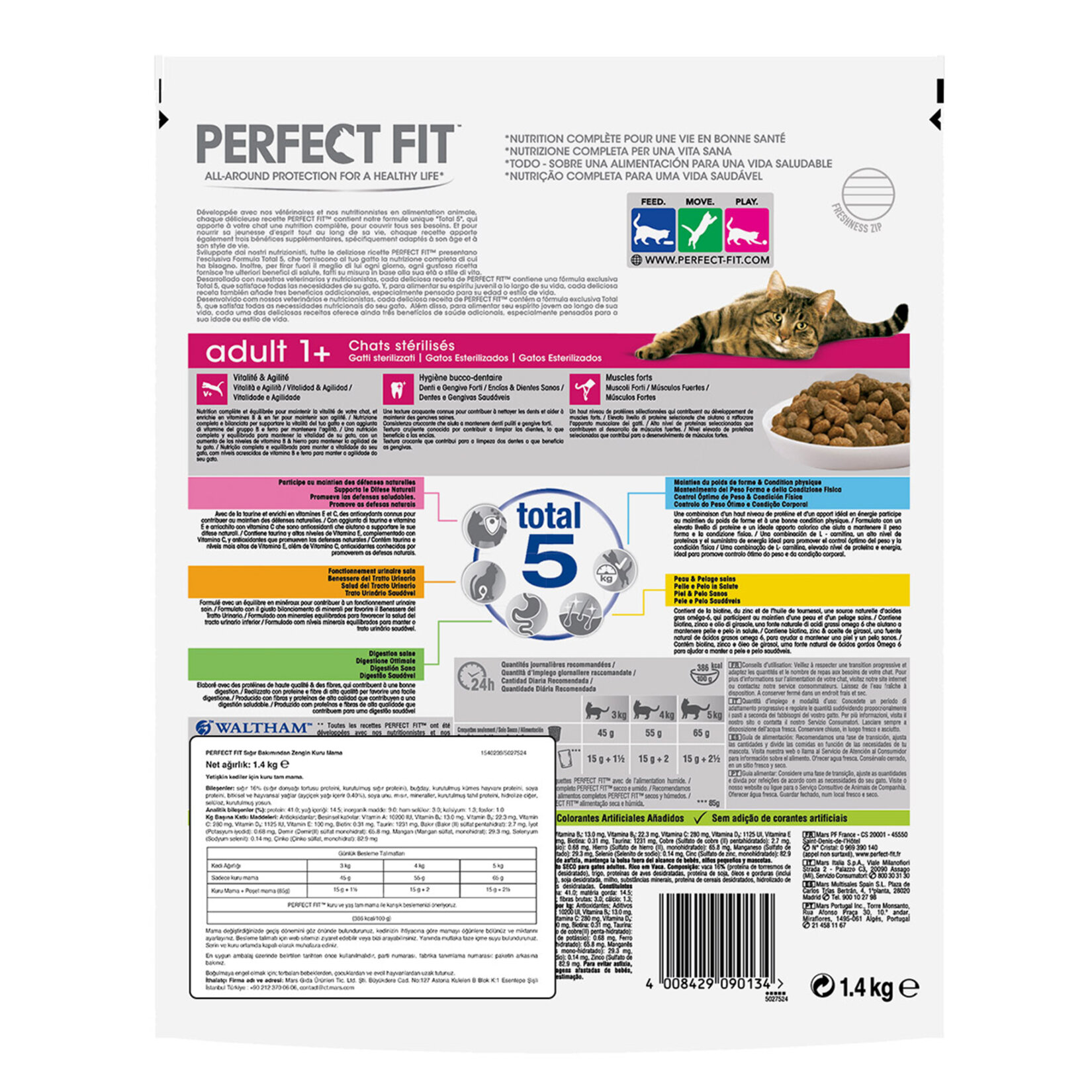 Perfect Fit Yetişkin Sığırlı Kuru Mama 1.4 Kg - Görsel 2