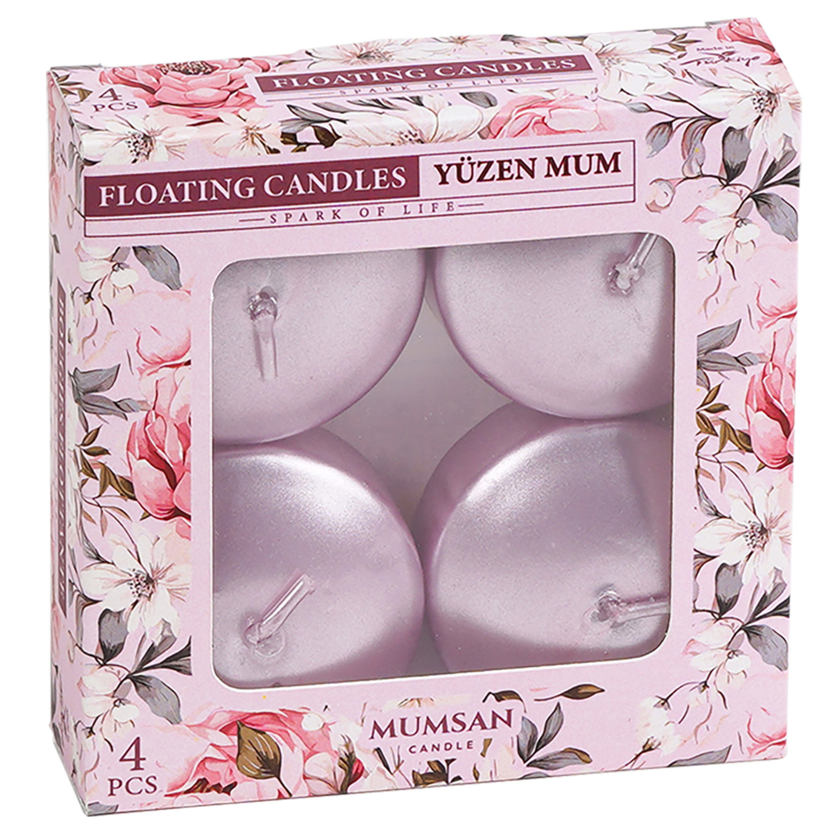 Mumsan 4'lü Yüzen Mum
