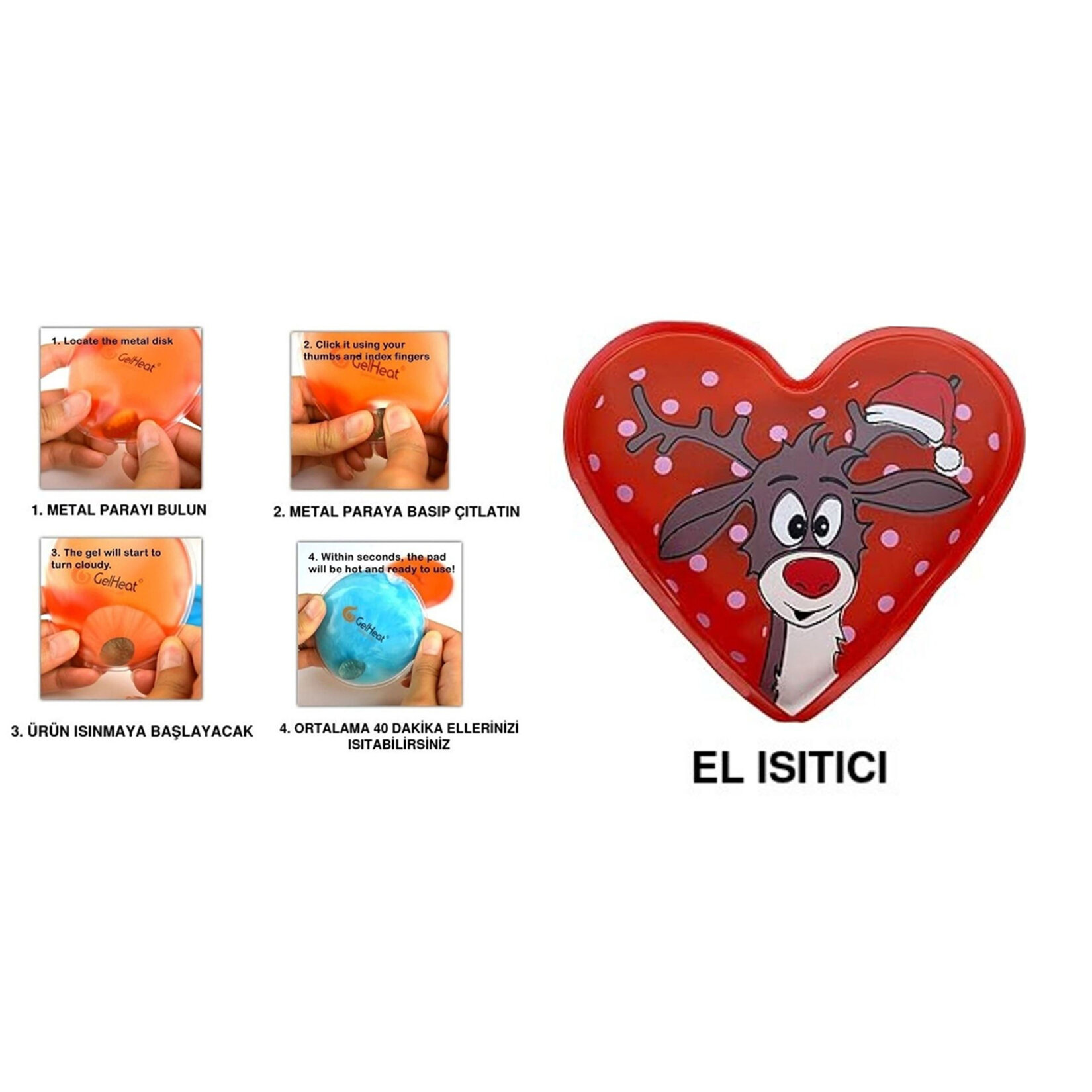 Bosphorus Geyik Şekilli Cep Sobası El Isıtıcı - Görsel 3