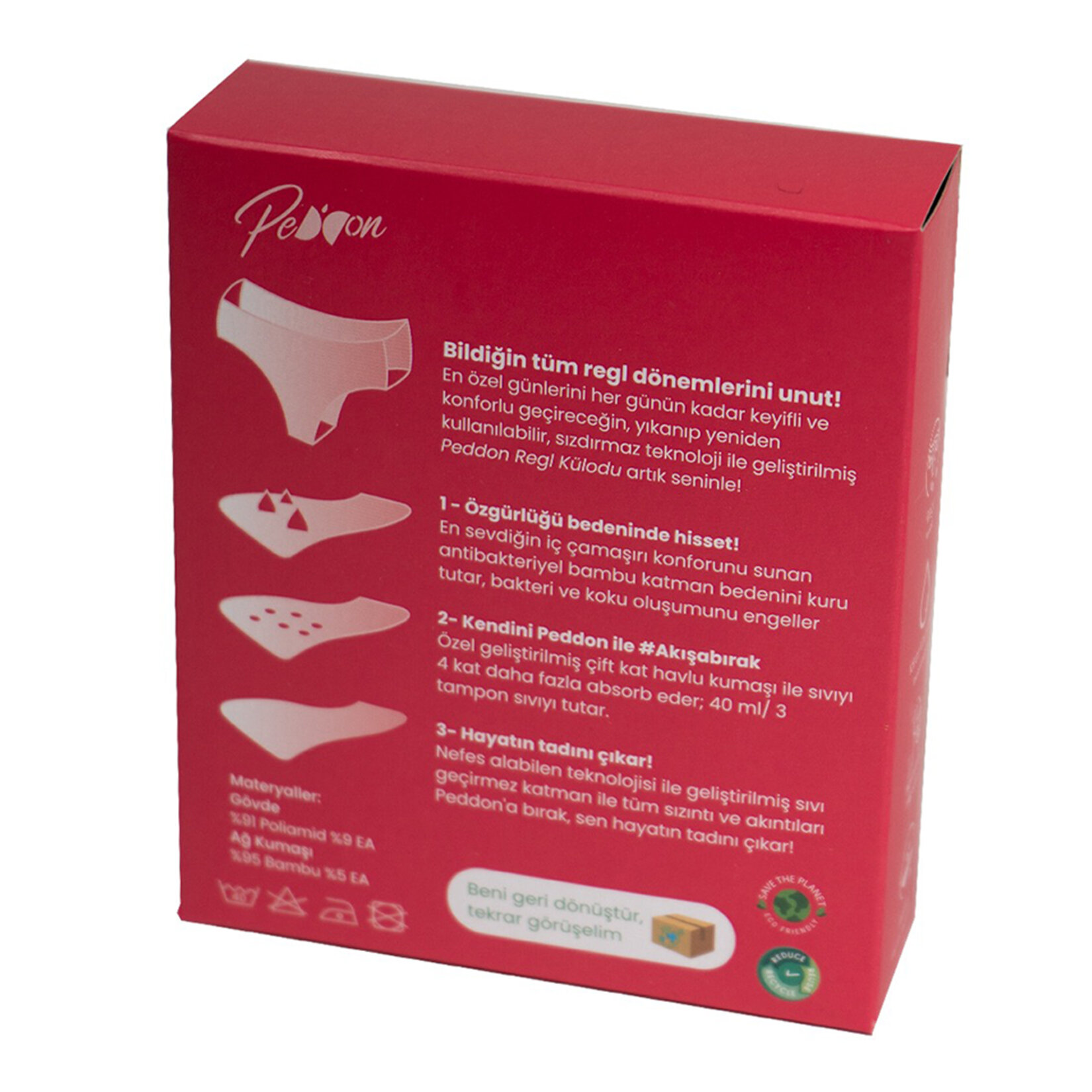 Peddon Jenny Yıkanabilir Regl Külodu S Beden - Görsel 2