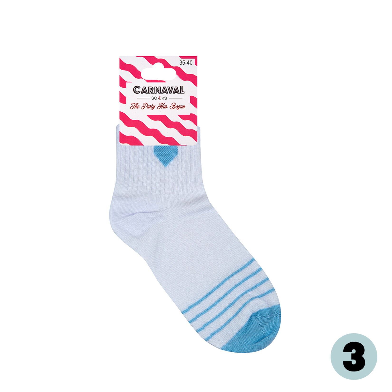 Carnaval Socks Kalp Desenli Kadın Kısa Çorap 37/44 - Görsel 3